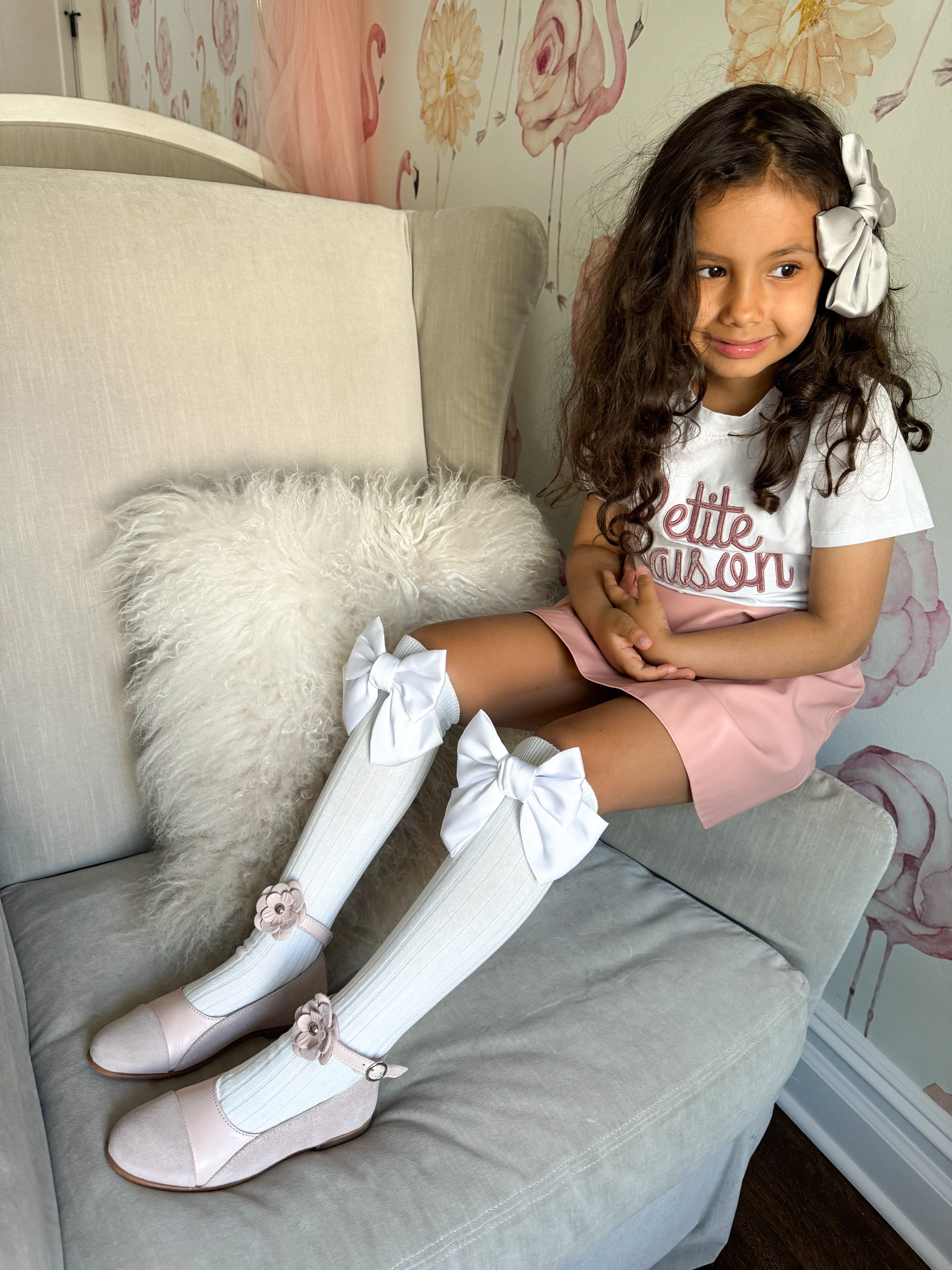 Abigail Satin Bow Socks - Image 17