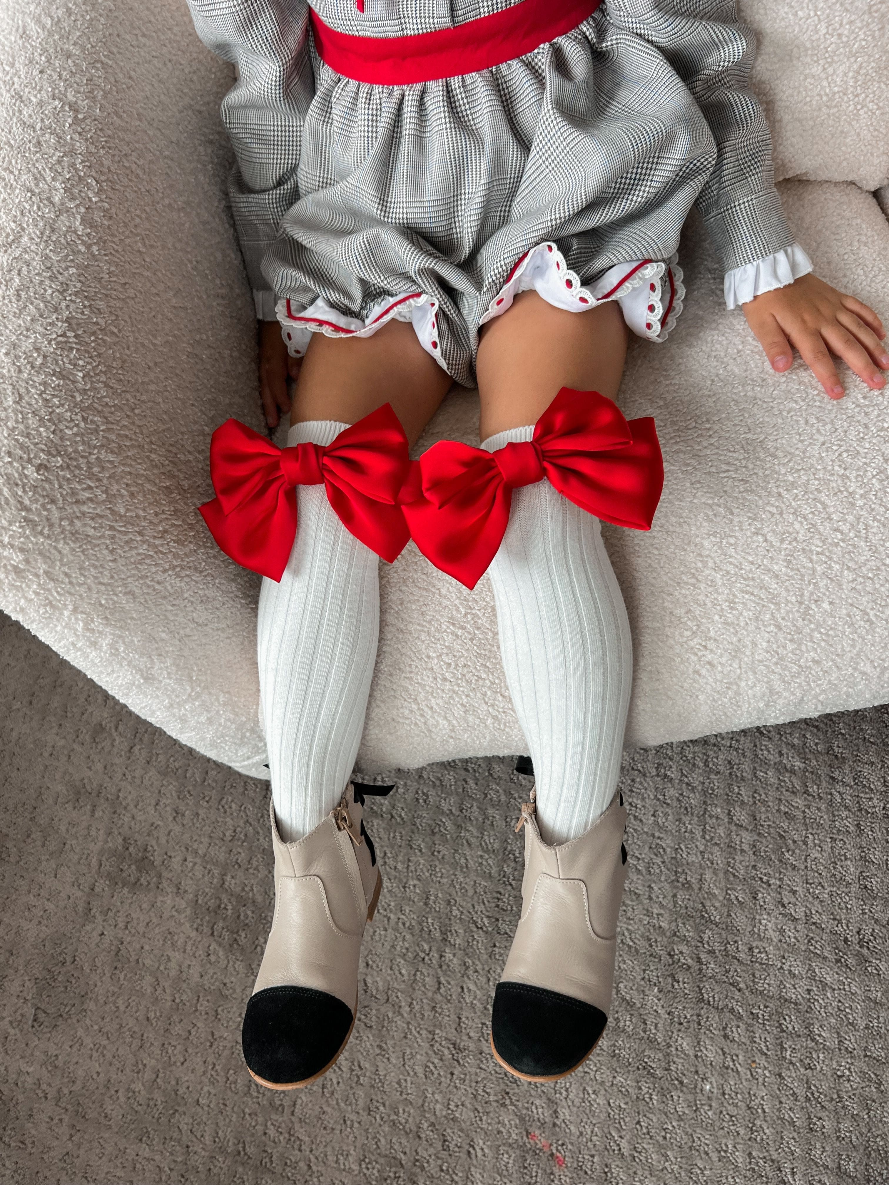 Abigail Satin Bow Socks - Image 18