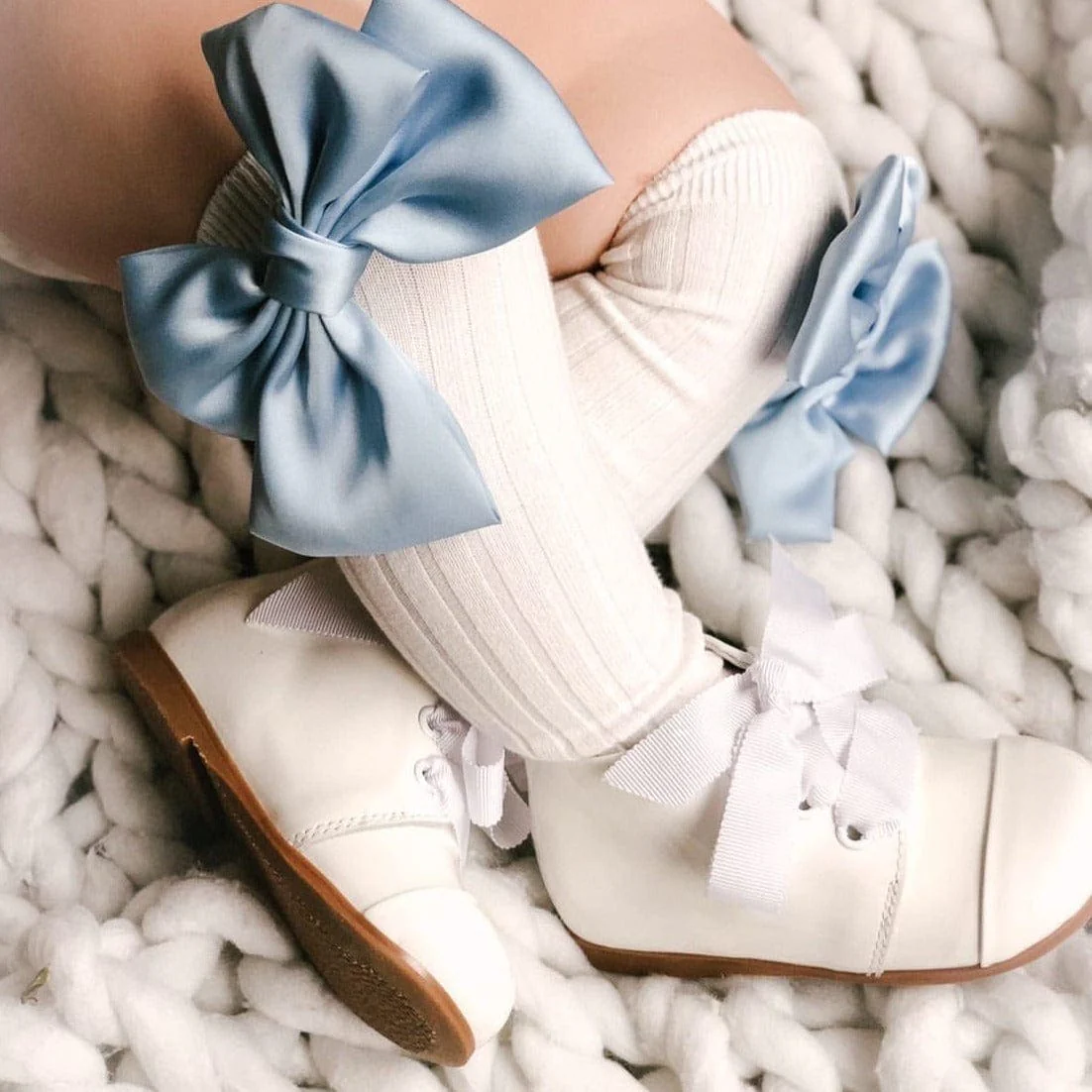 Abigail Satin Bow Socks - Image 2