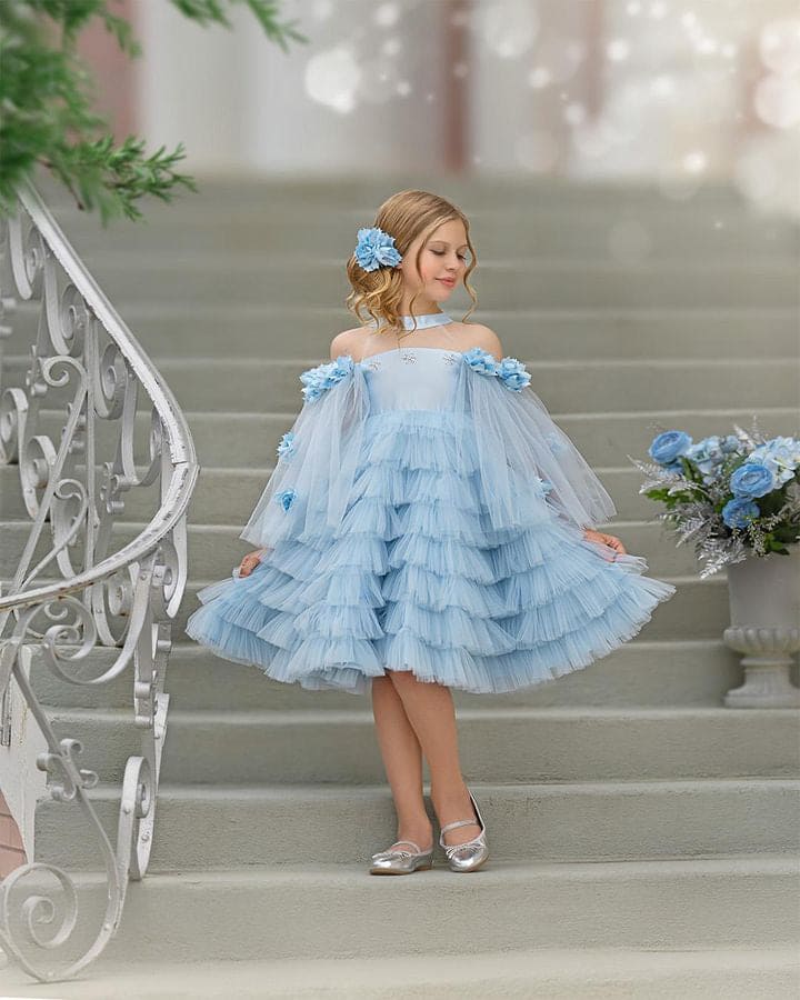 Alaska Baby Blue Tulle Dress - Image 21