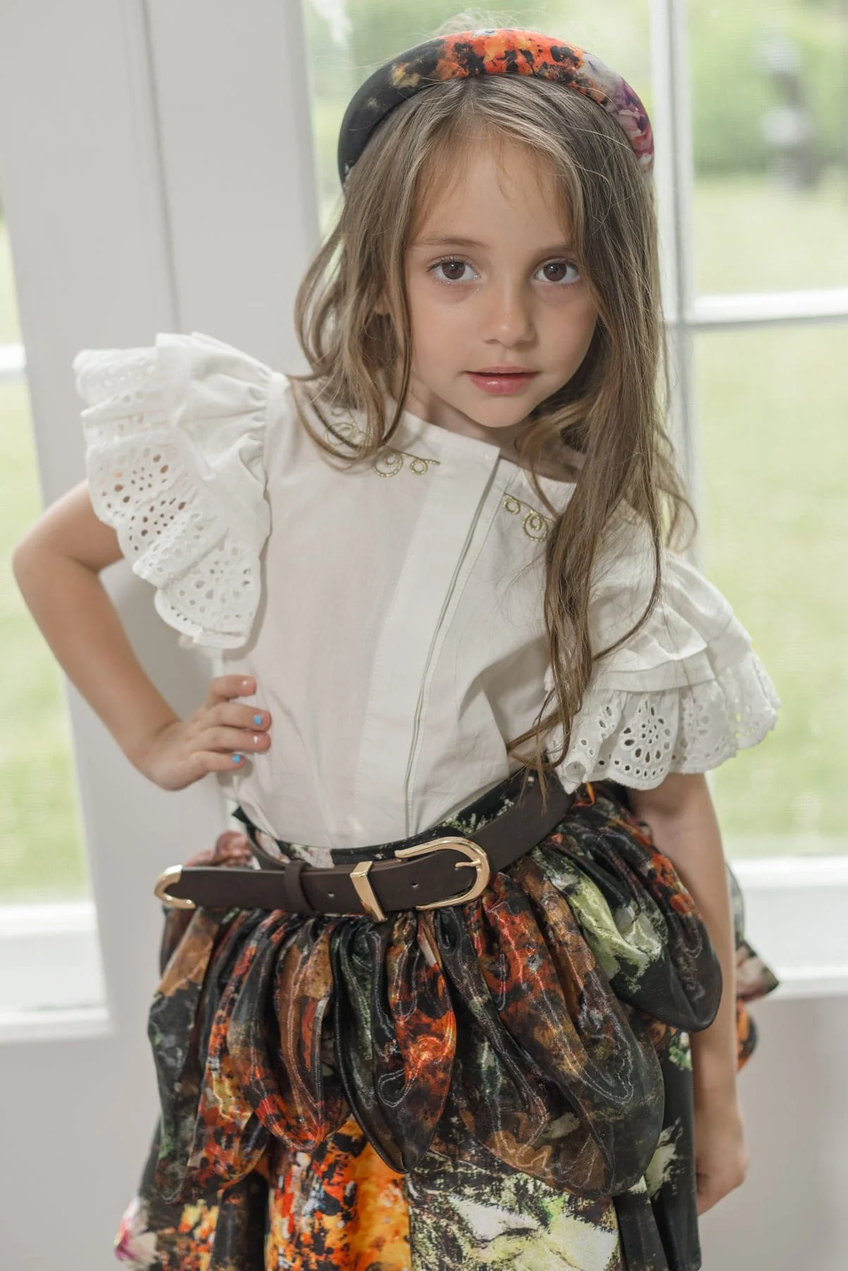 Alexis Foliage Print Headband - Image 3