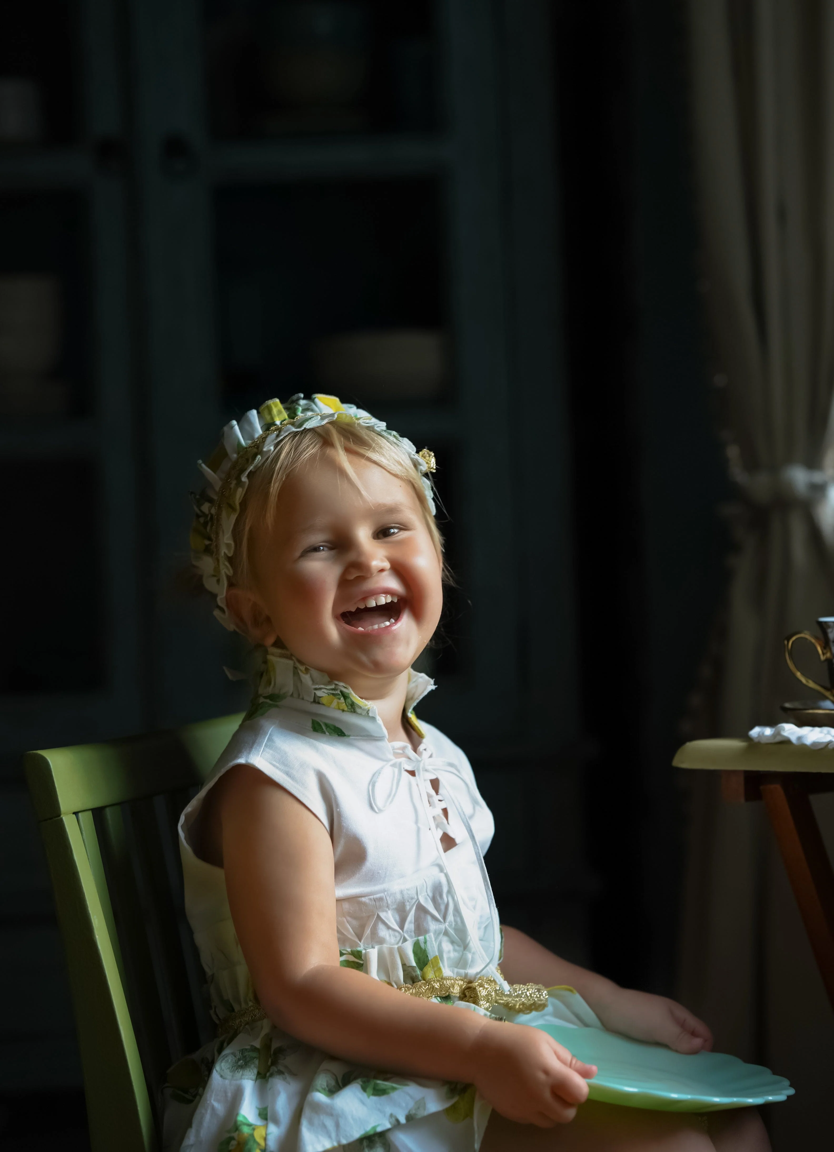 Amalfi Lemon Print Linen Hair Sash - Image 7