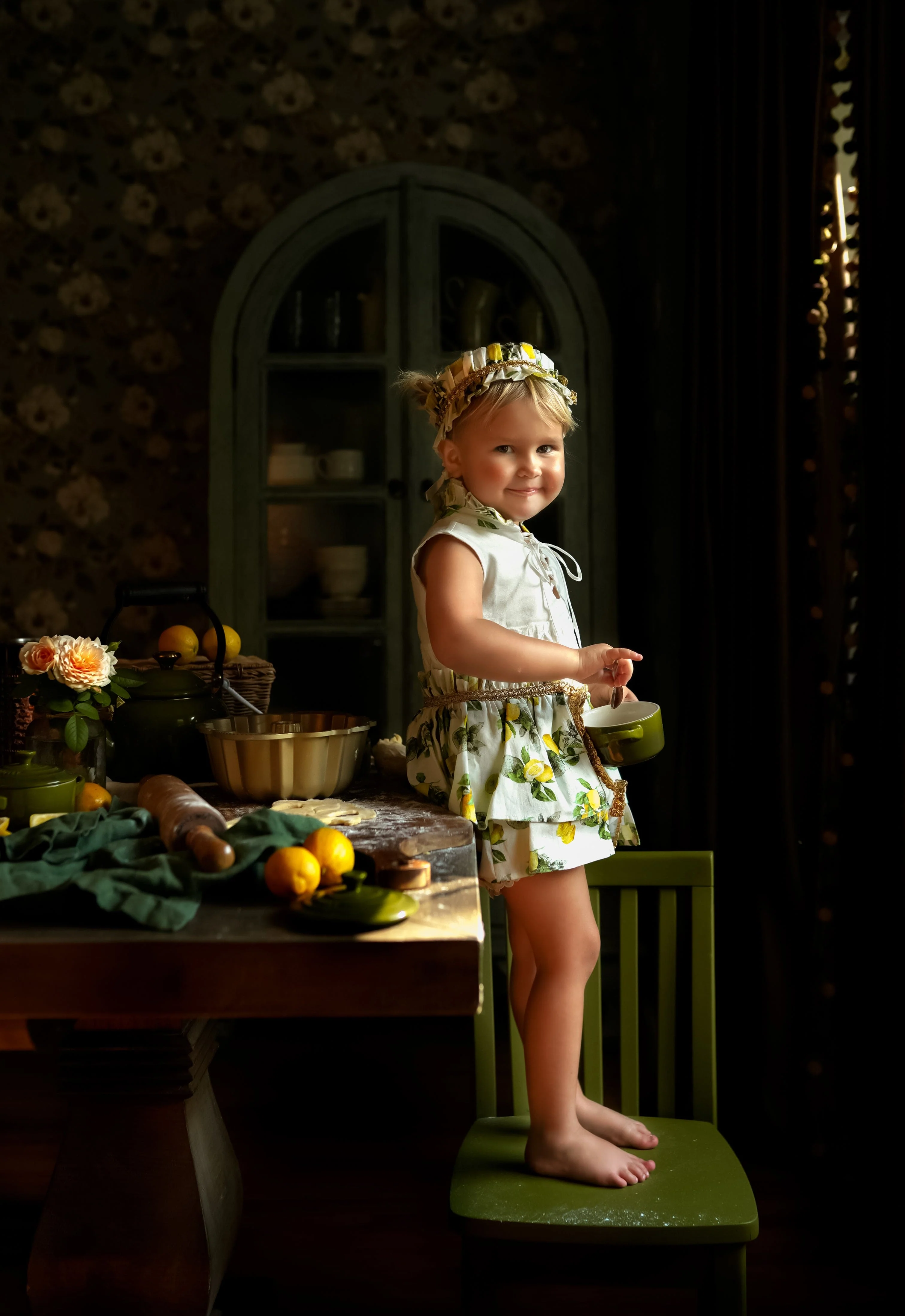 Amalfi Lemon Print Linen Romper - Image 11