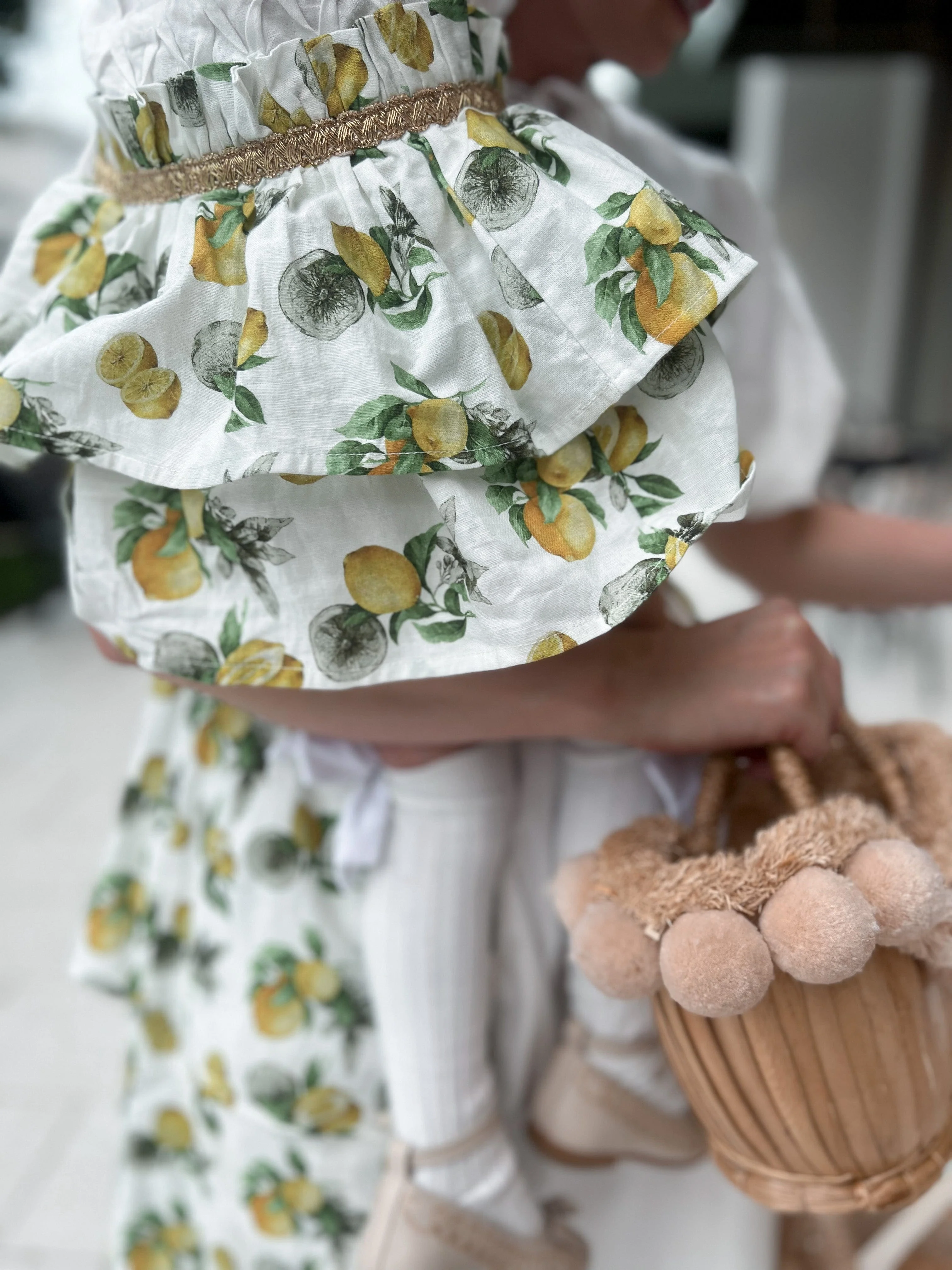 Amalfi Lemon Print Linen Romper - Image 7