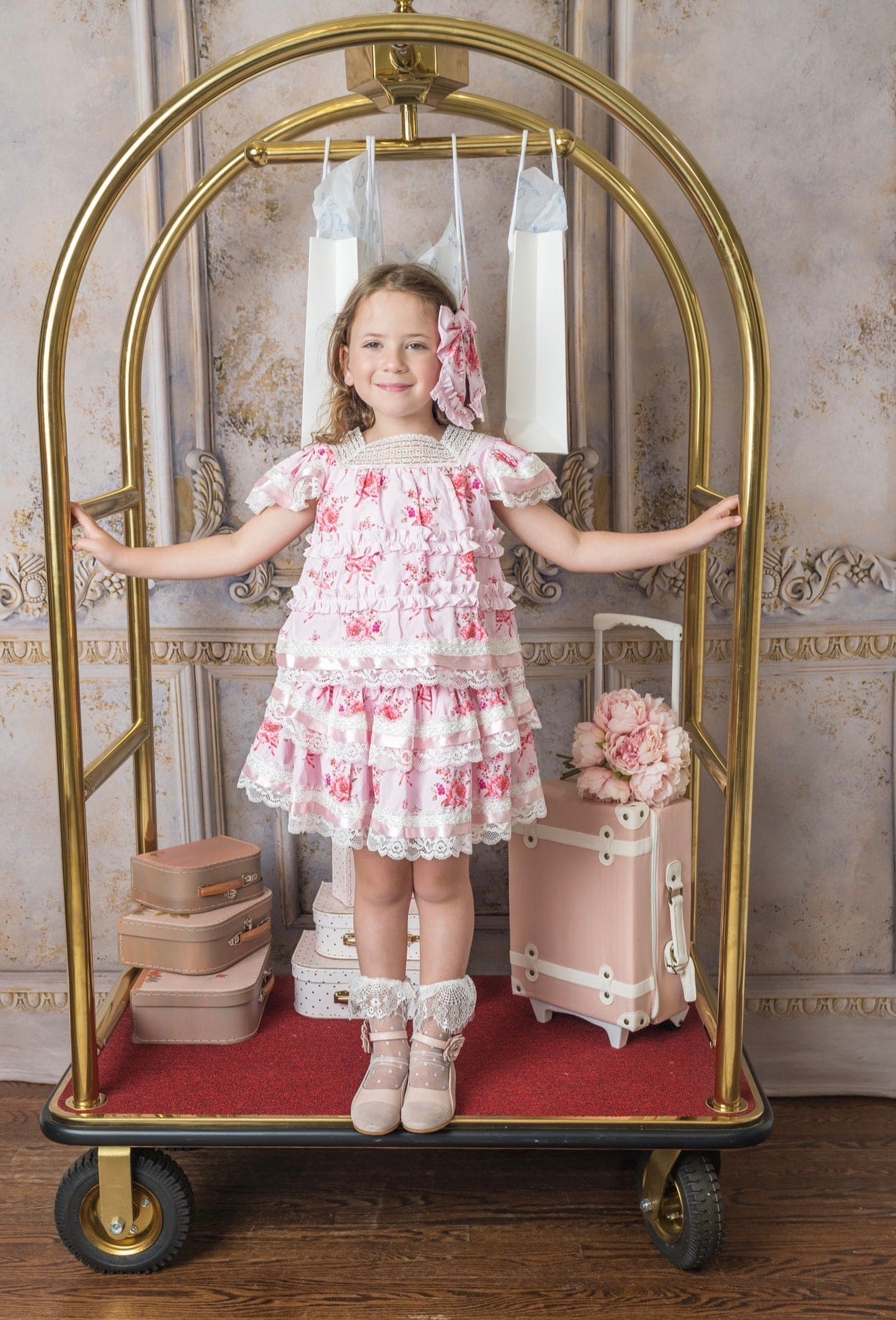 Amelia Pink Flower Print Skirt - Image 4