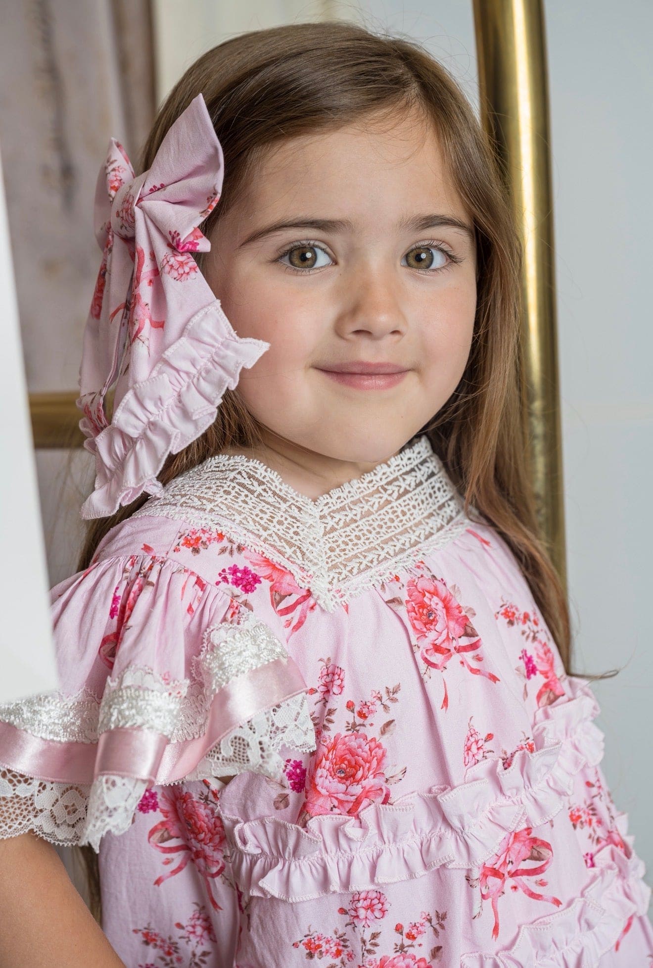 Amelia Pink Flower Print Short Sleeve Top - Image 8