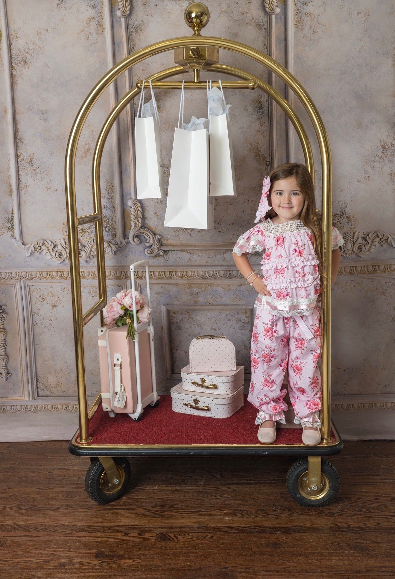 Amelia Pink Flower Print Pants - Image 3