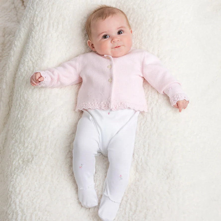 Annabel Baby Girls Babygrow & Cardigan Set - Image 2
