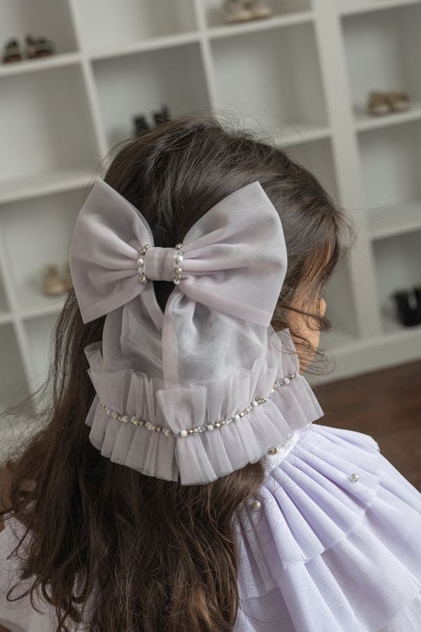 Ariel Rhinestone and Tulle Hair Bow - Image 2