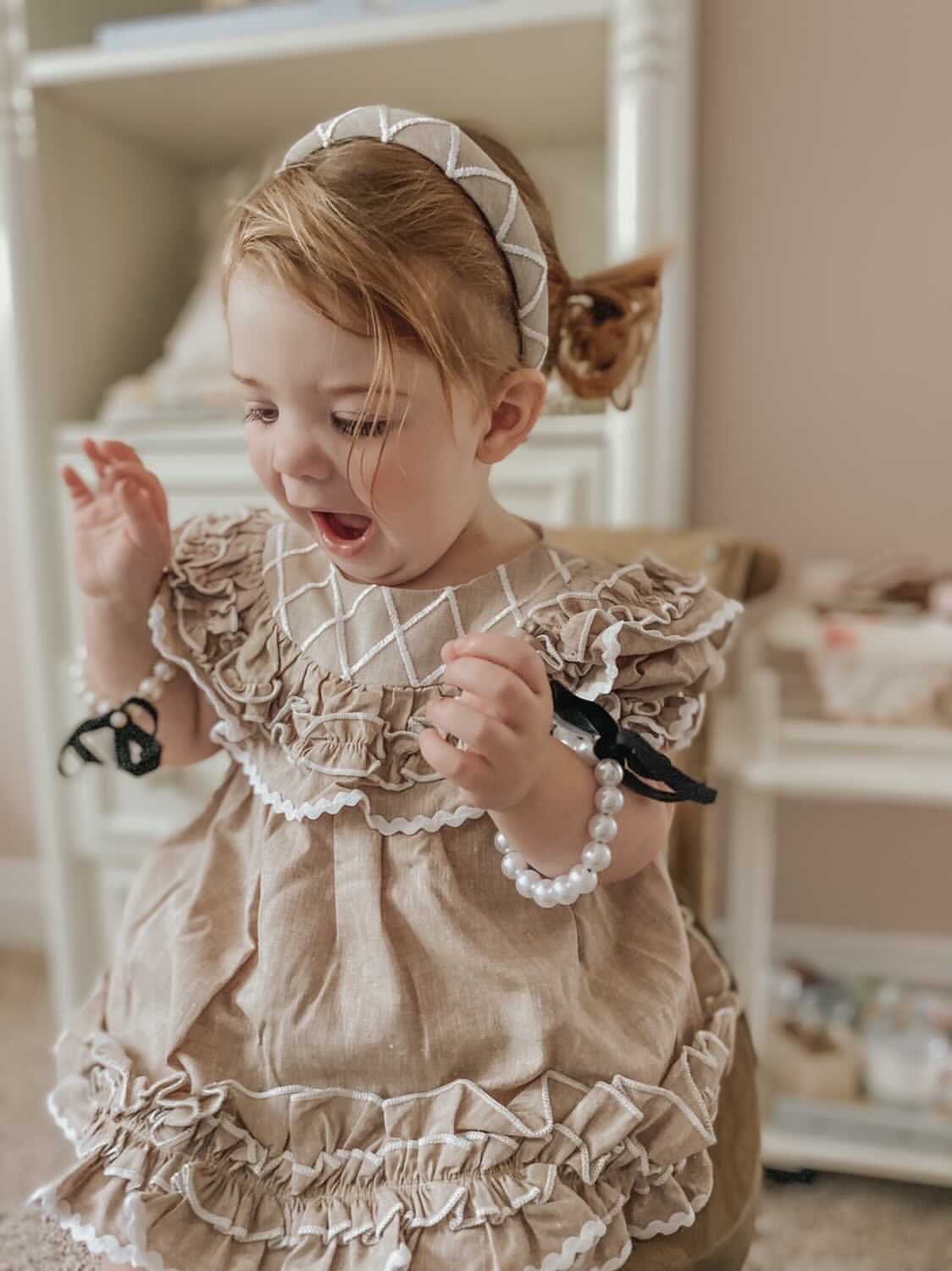 Ashlyn Linen and Lace Headband - Image 2