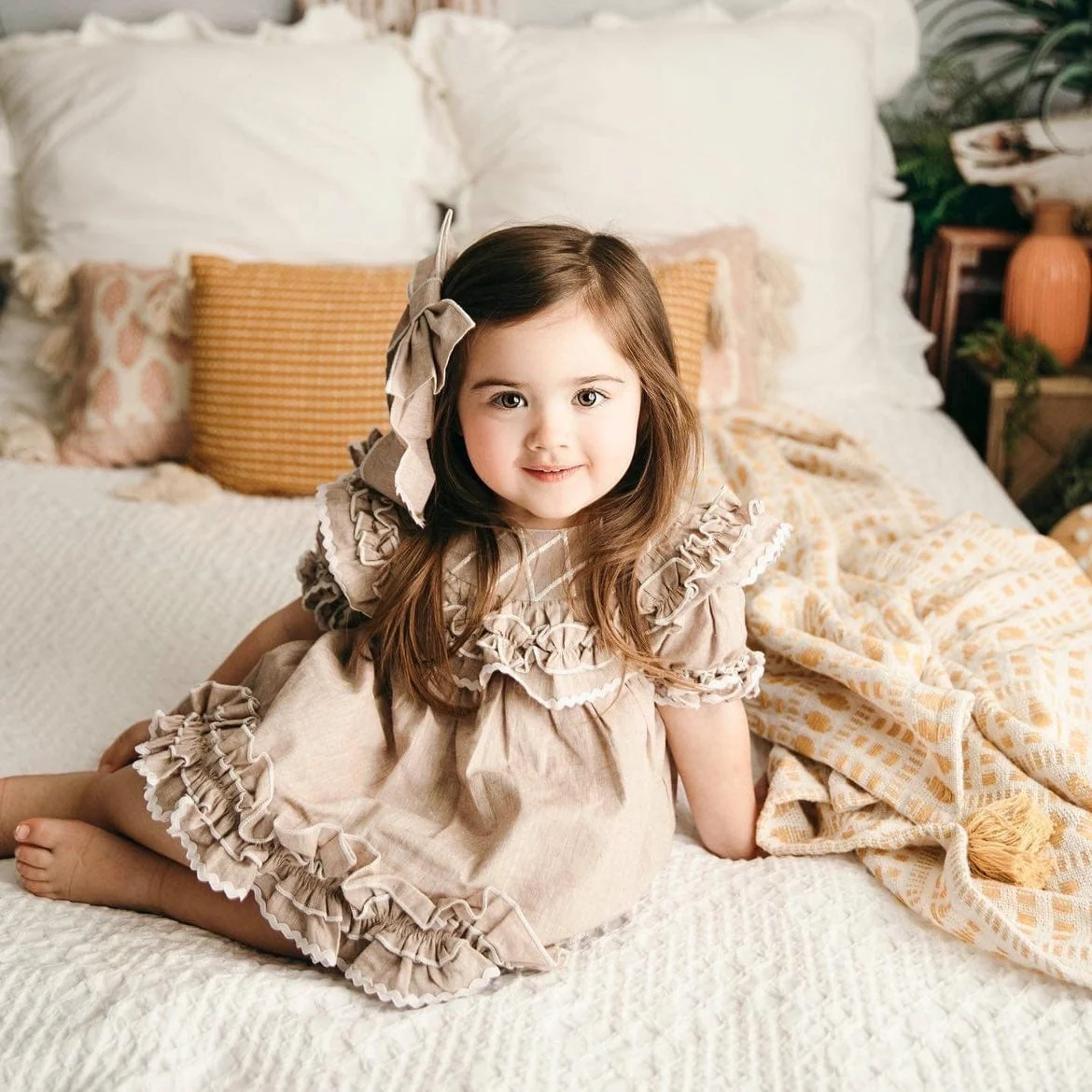 Ashlyn Tan Linen Top and Shorts Set - Image 14