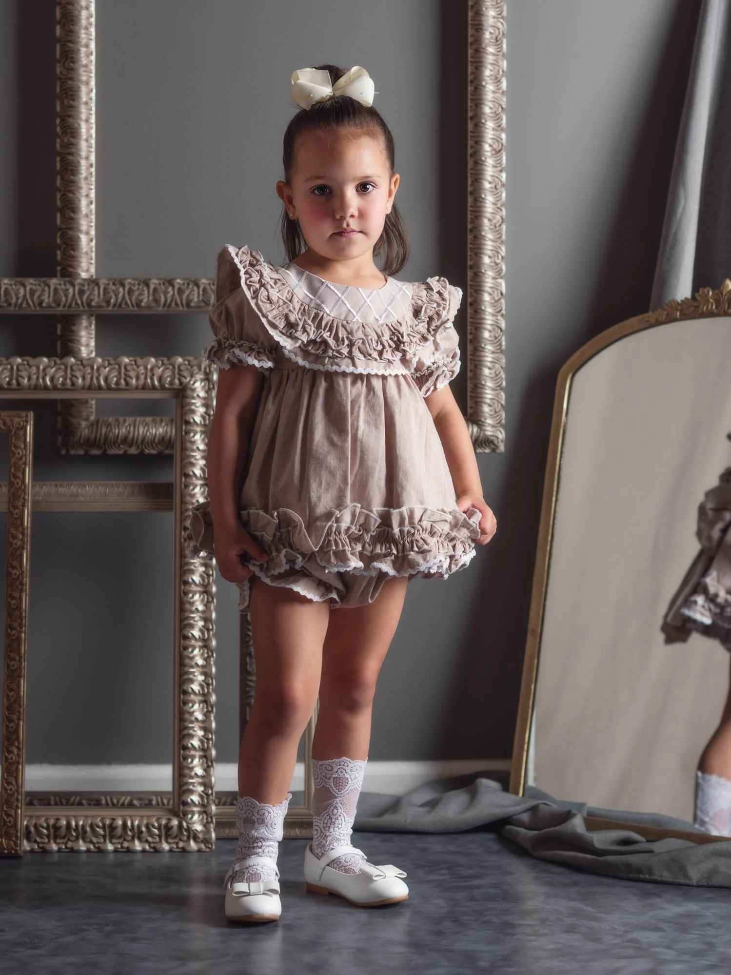 Ashlyn Tan Linen Top and Shorts Set - Image 9