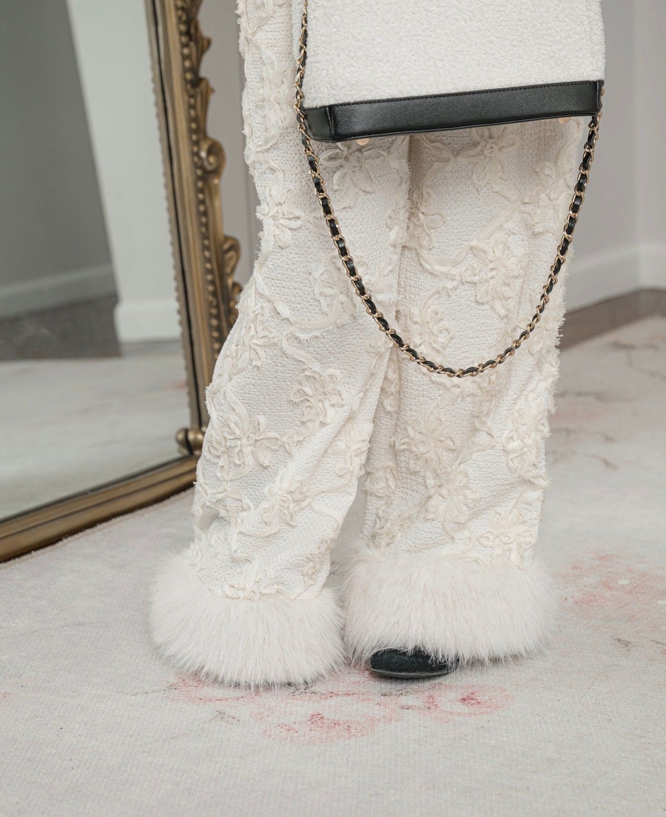 Ava Ivory Flower Wide Leg Pants - Image 11