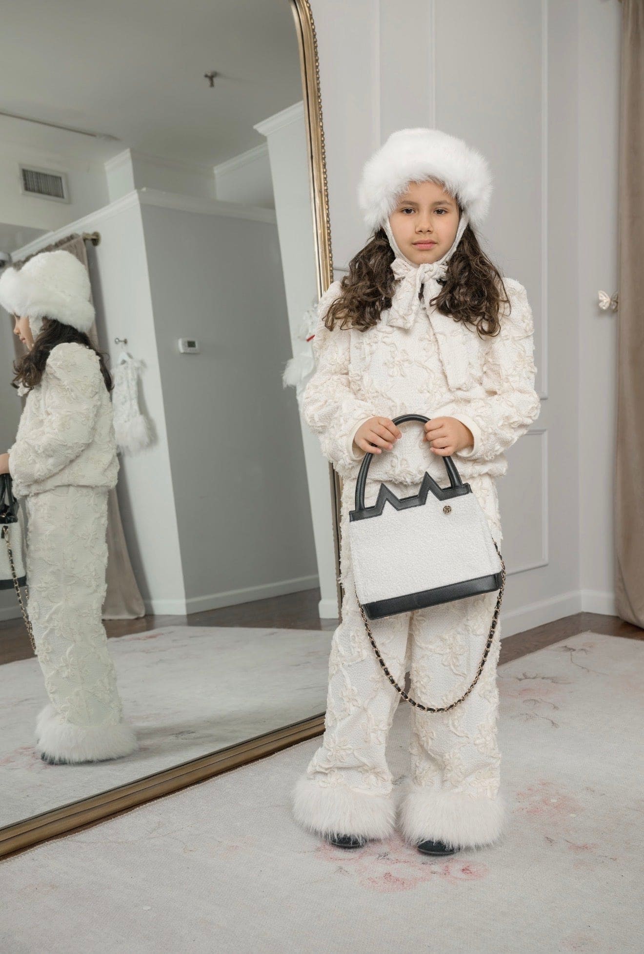 Ava Kids Fox Fur Hat - Image 10