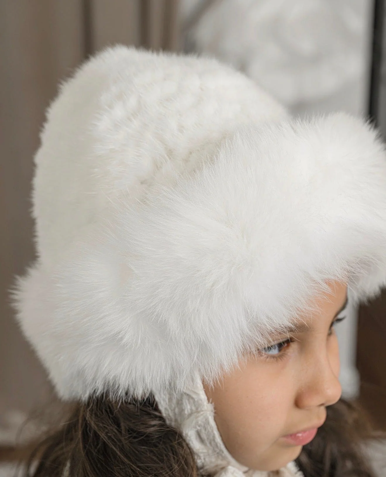 Ava Kids Fox Fur Hat - Image 13