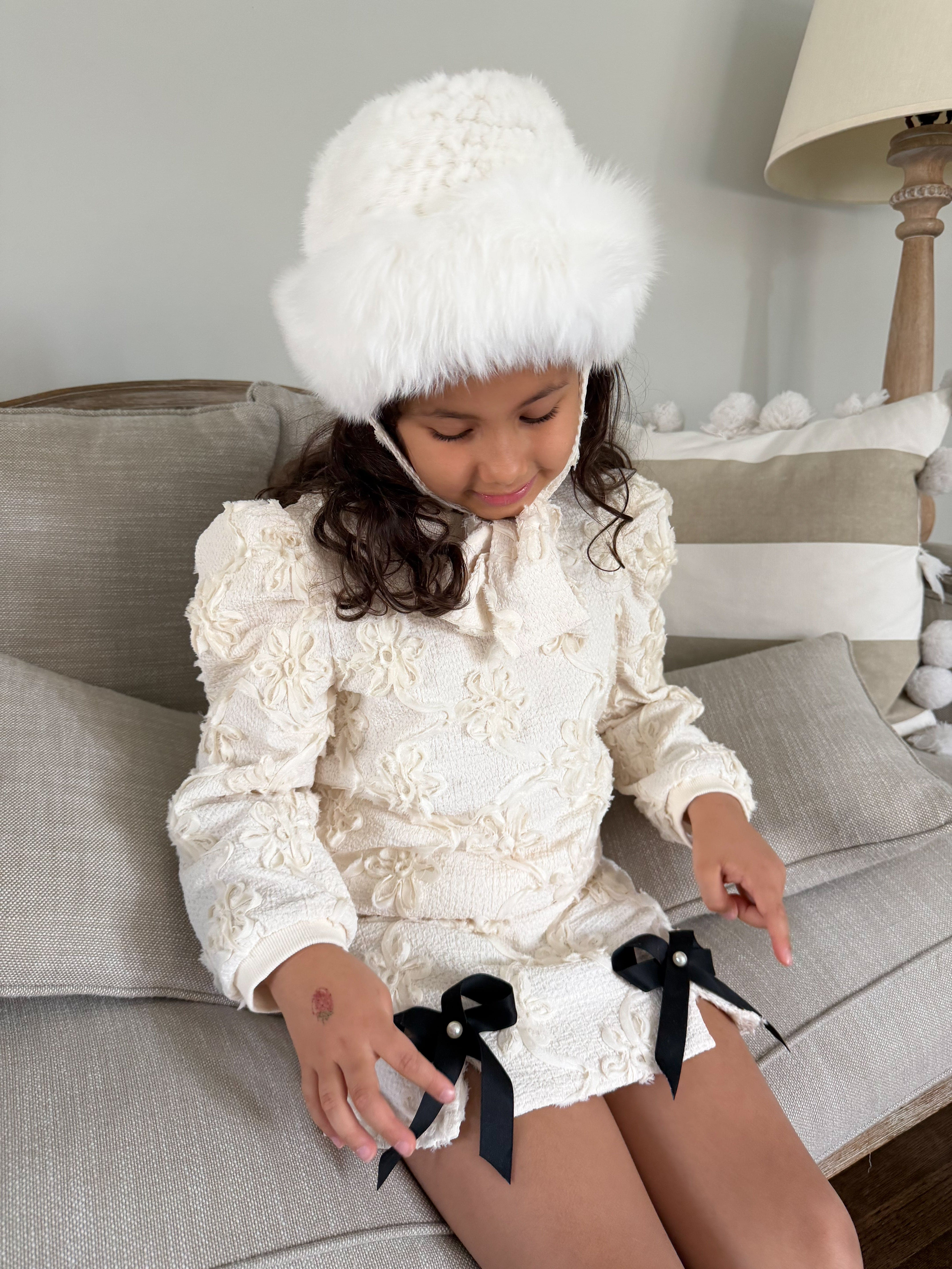 Ava Kids Fox Fur Hat - Image 14