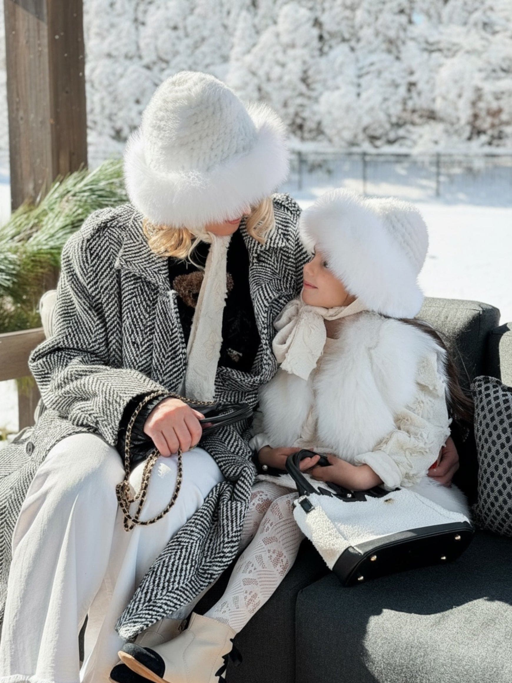 Ava Kids Fox Fur Hat - Image 6