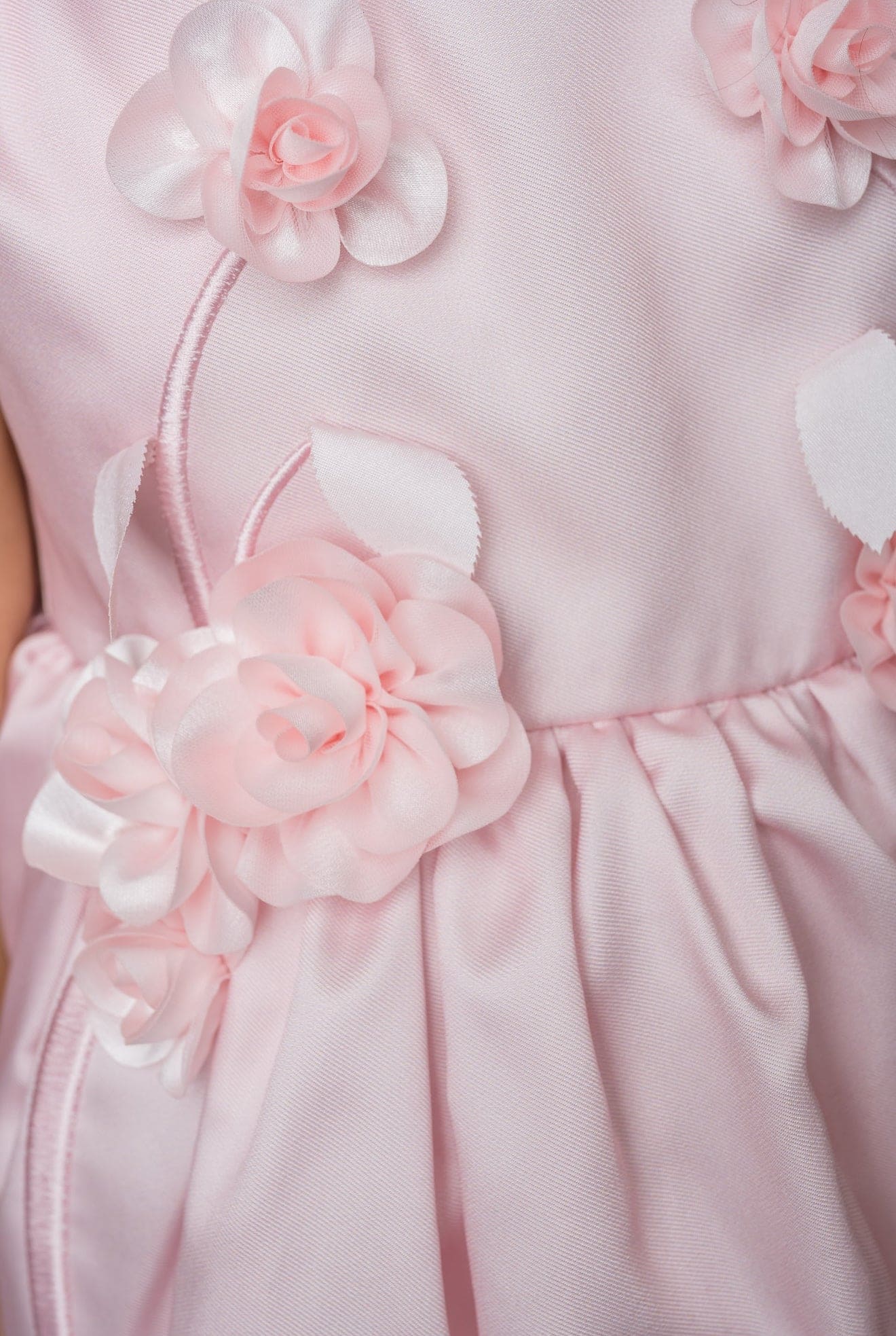 Azalea Pink Dress With Shoulder Flowers - Image 7