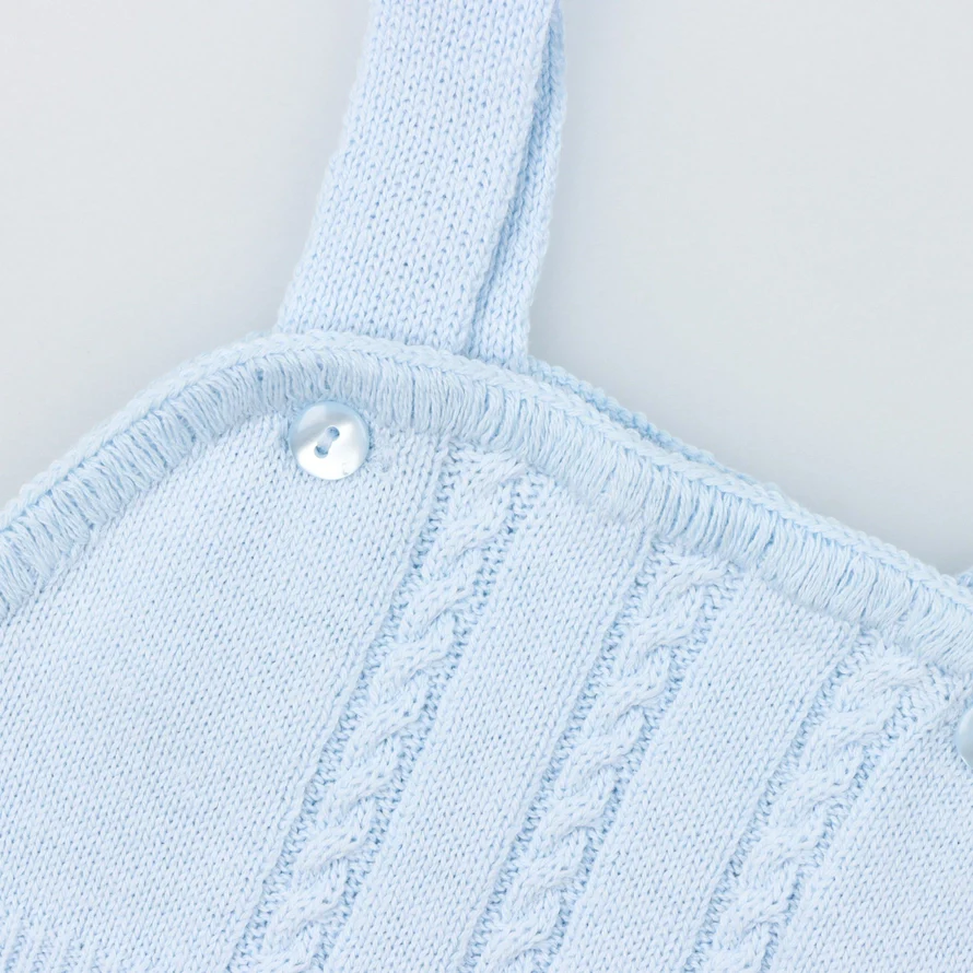 Baby Blue Cotton Pant Overalls - Image 3