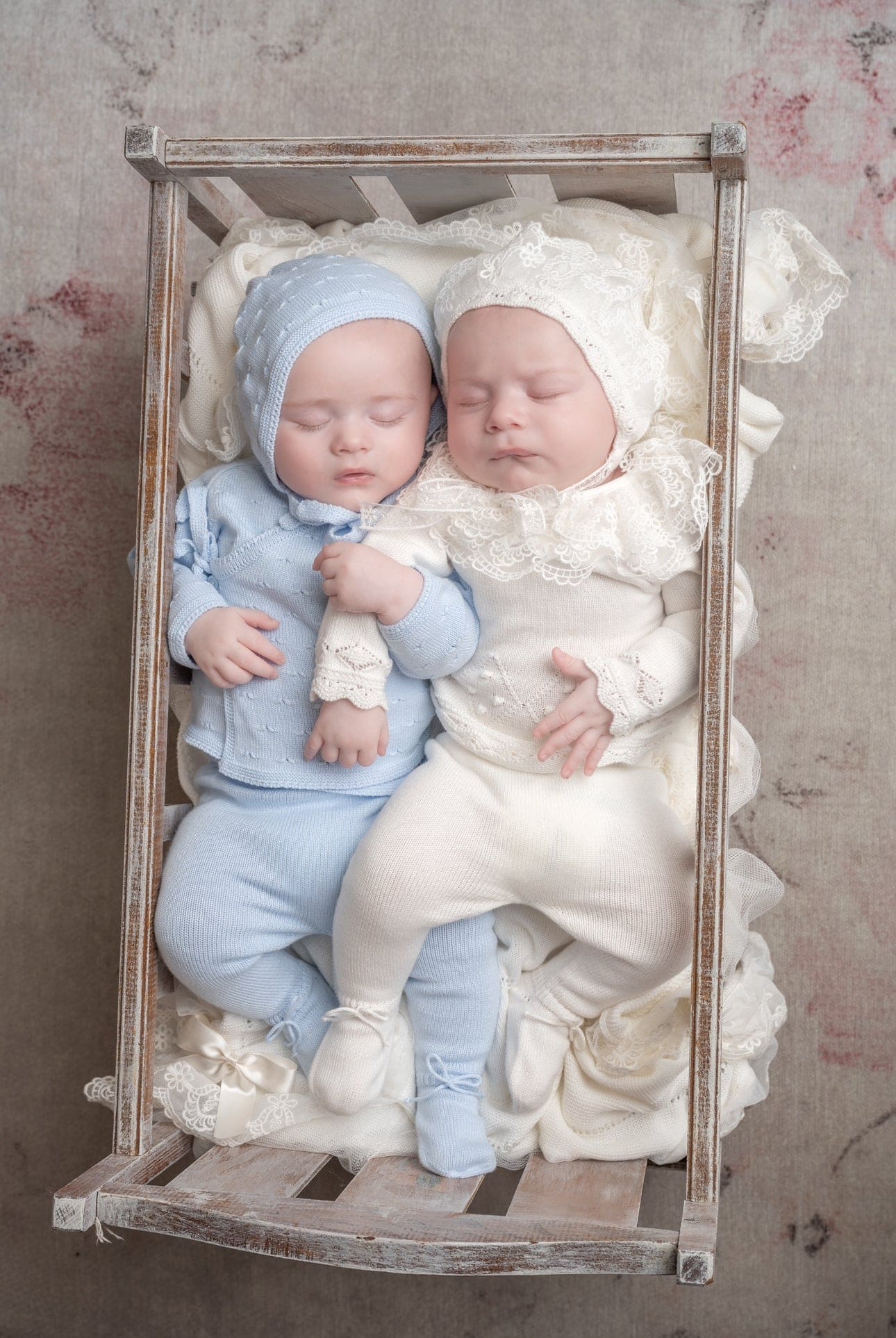Baby Blue Three Piece Spanish Knit Baby Set - Image 2