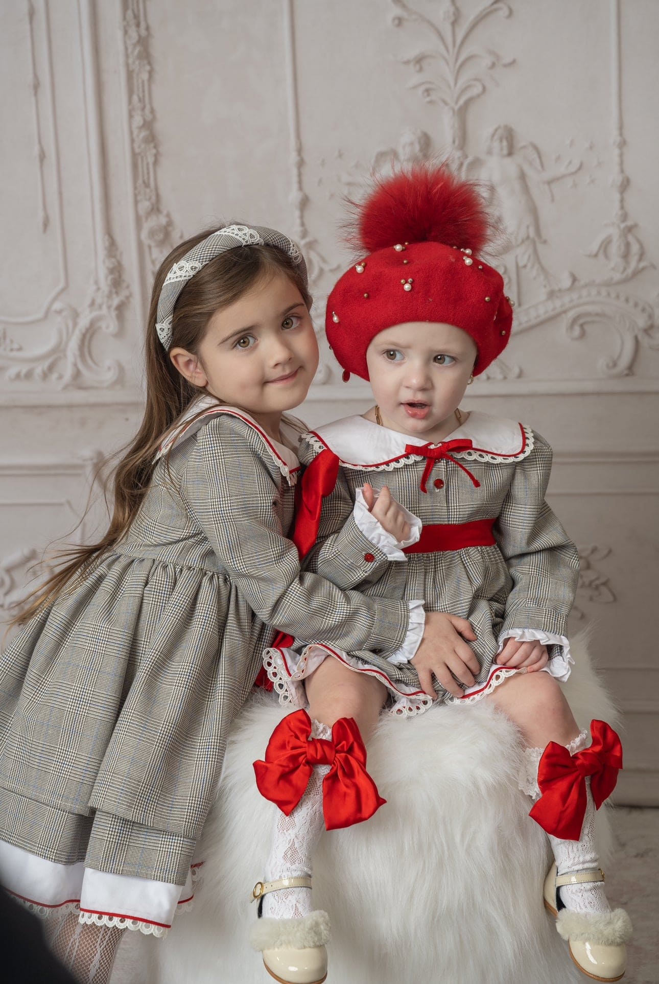 Baby Wool Beret with Pearls - Image 4