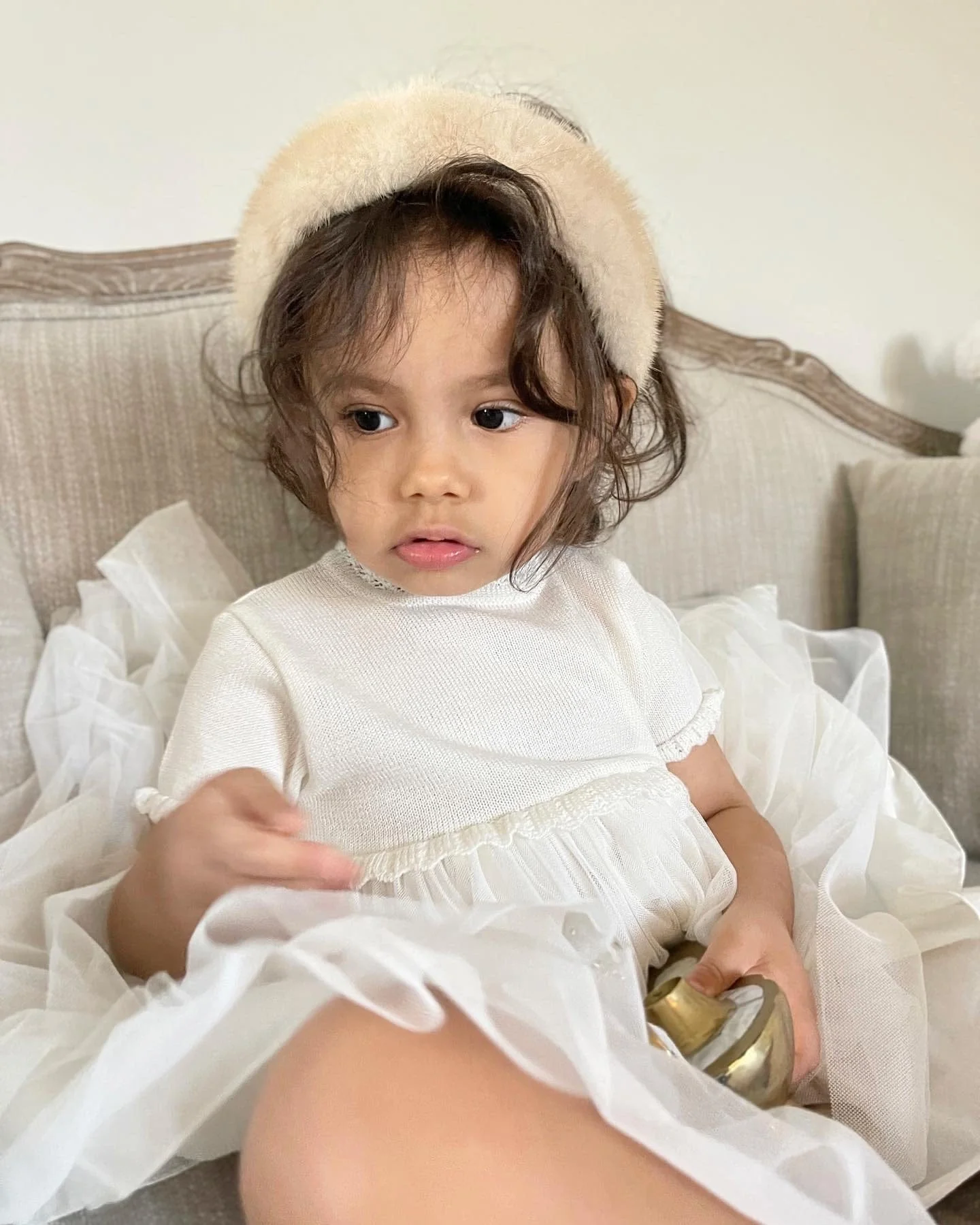 Beige Mink Headband - Image 4