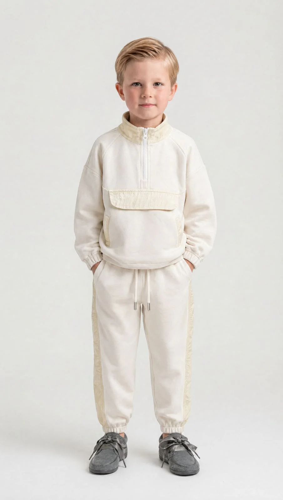 Beige Modal Track Suit - Image 2
