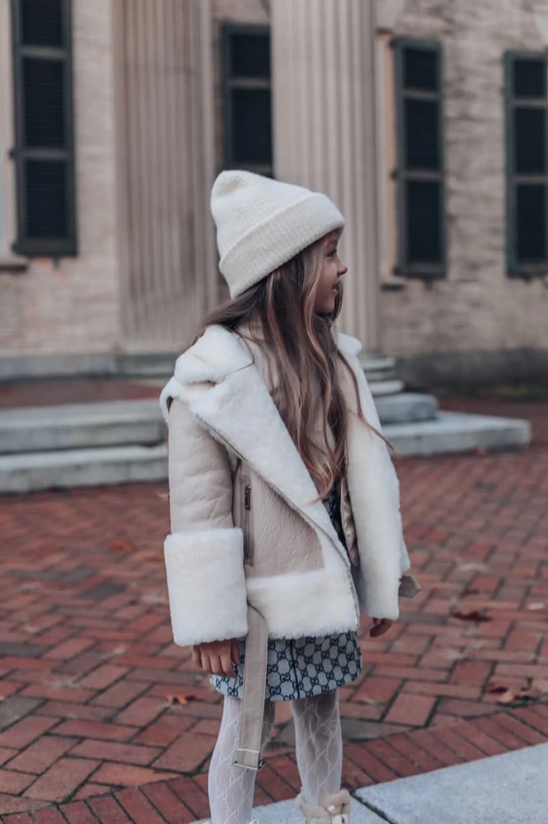 Beige Sheepskin Leather Jacket - Image 12