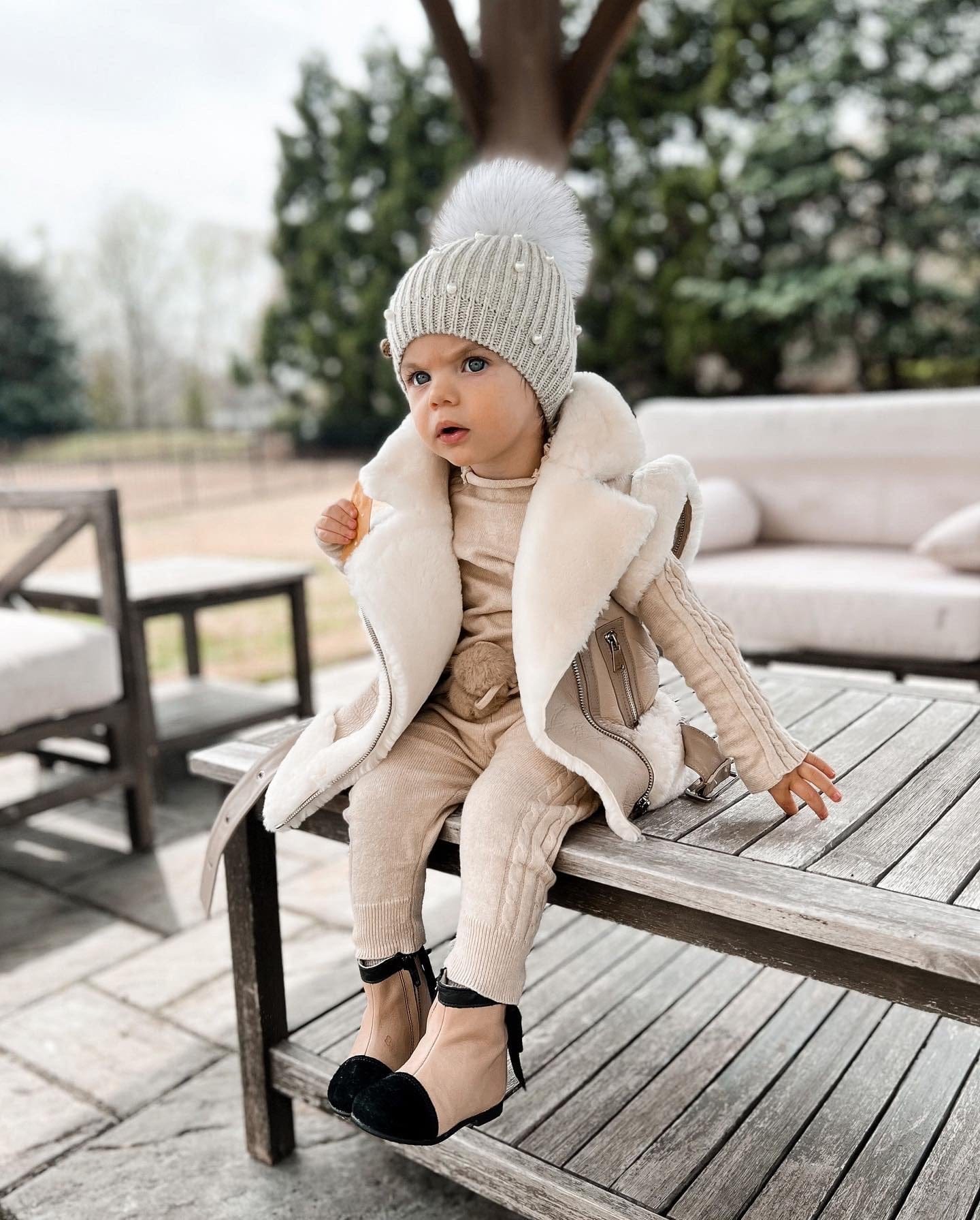 Beige Sheepskin Leather Jacket - Image 18