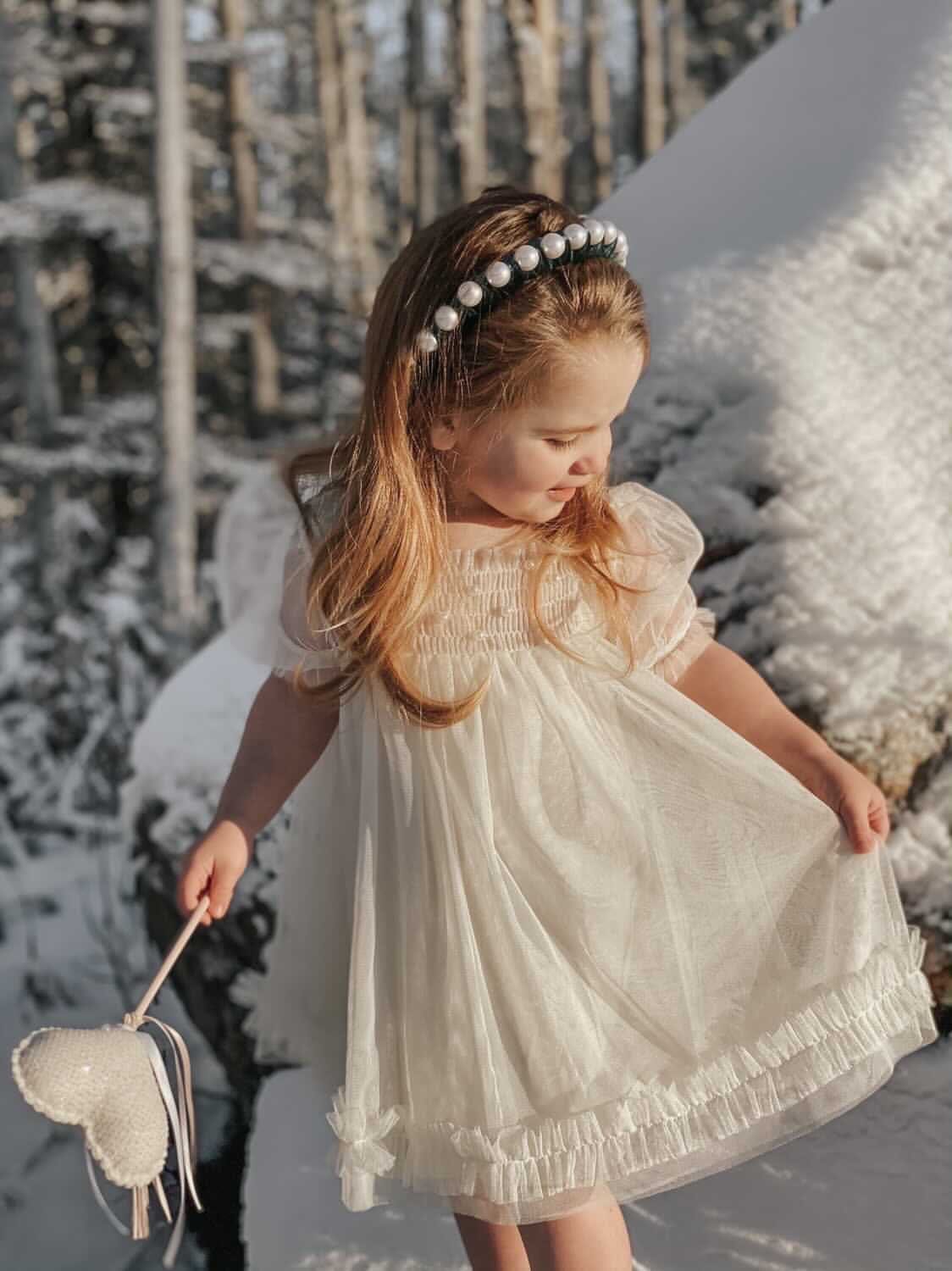 Bella Buttermilk Tulle Dress - Image 13