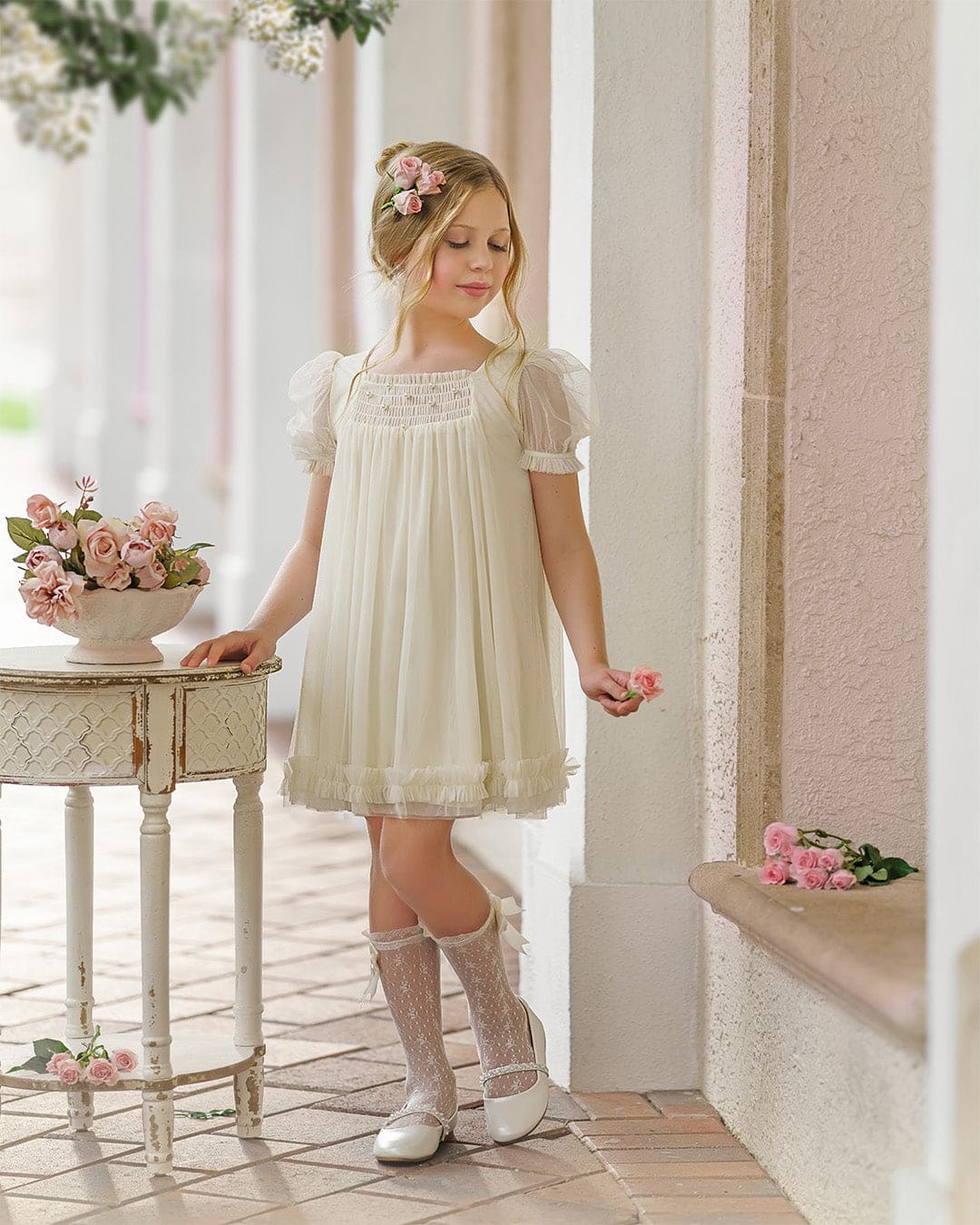Bella Buttermilk Tulle Dress - Image 3