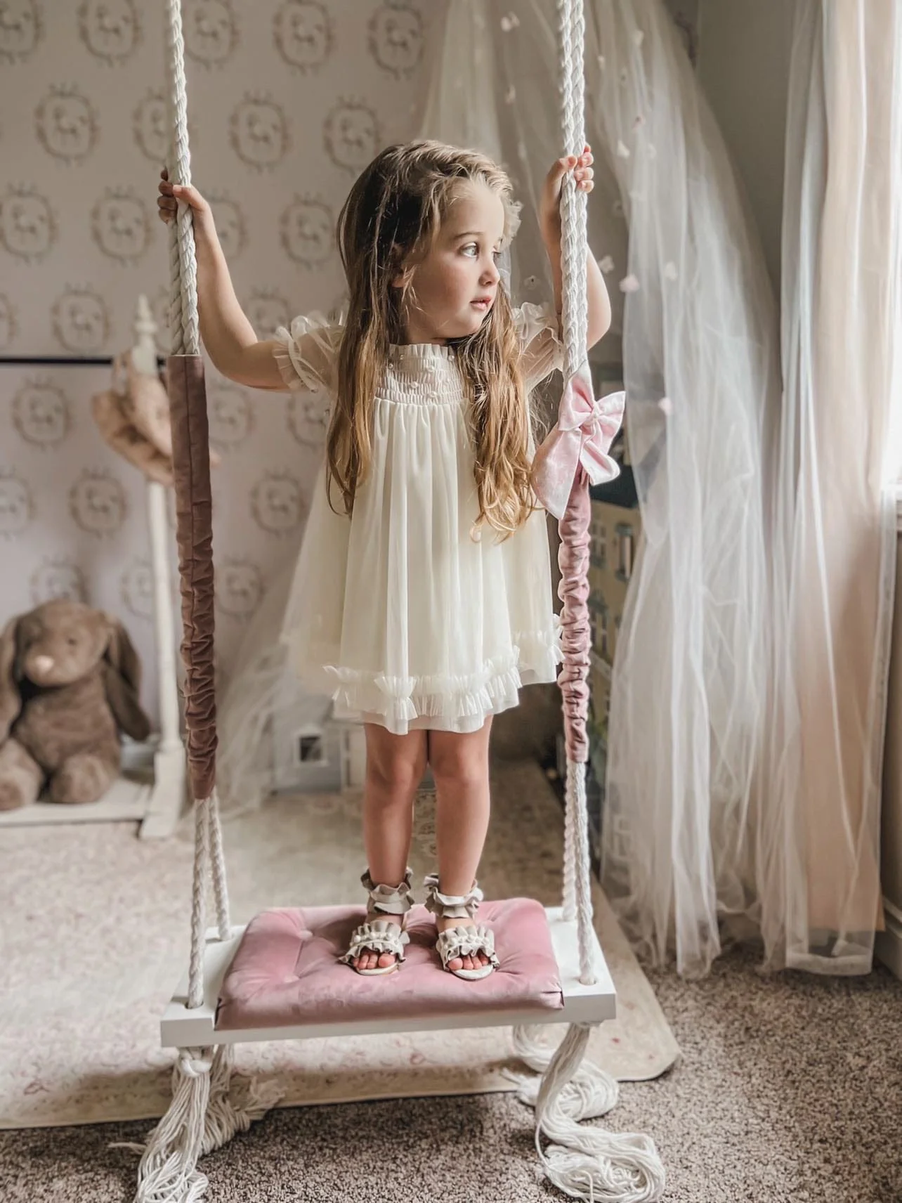 Bella Buttermilk Tulle Dress - Image 9