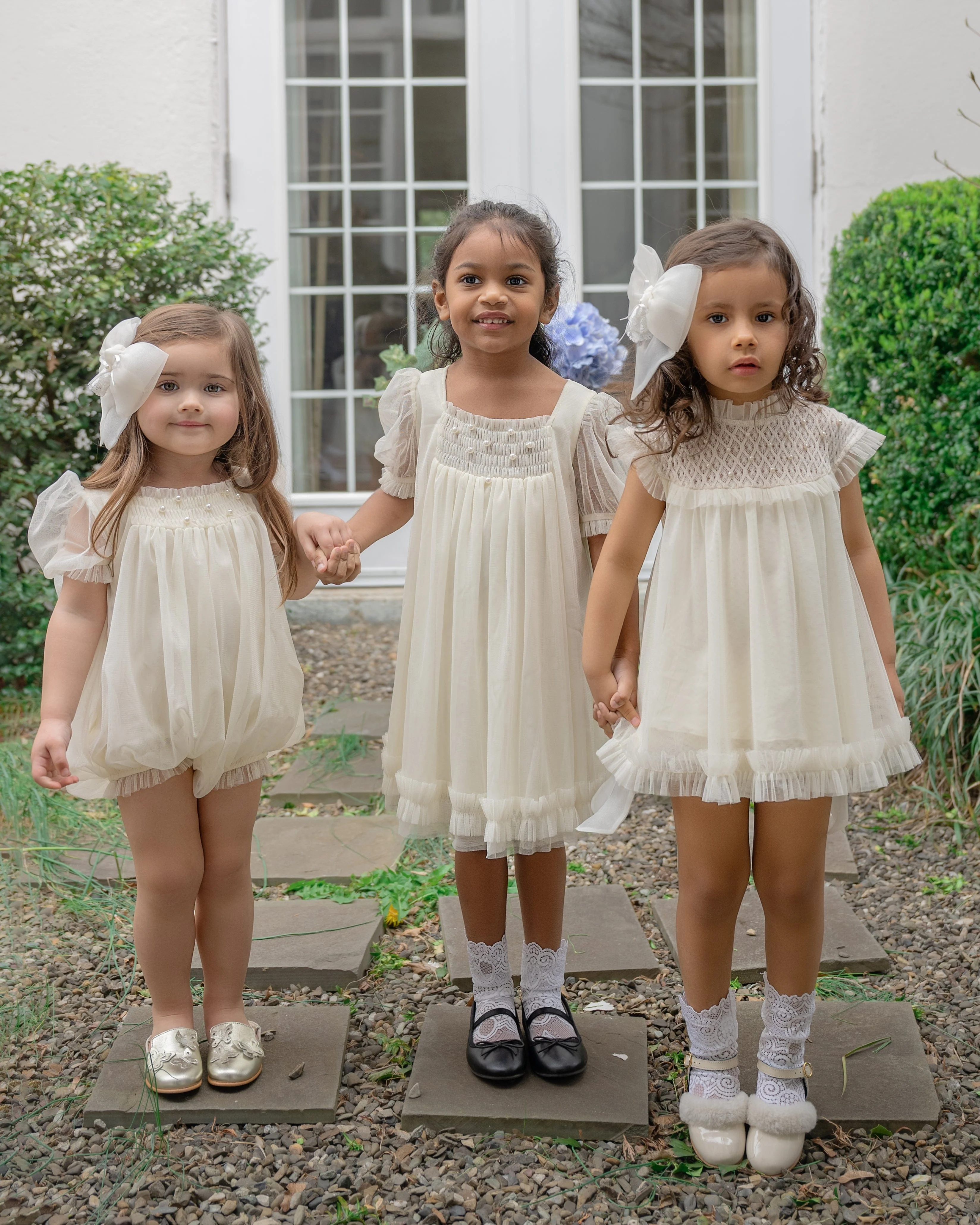 Bella Buttermilk Tulle Romper - Image 9