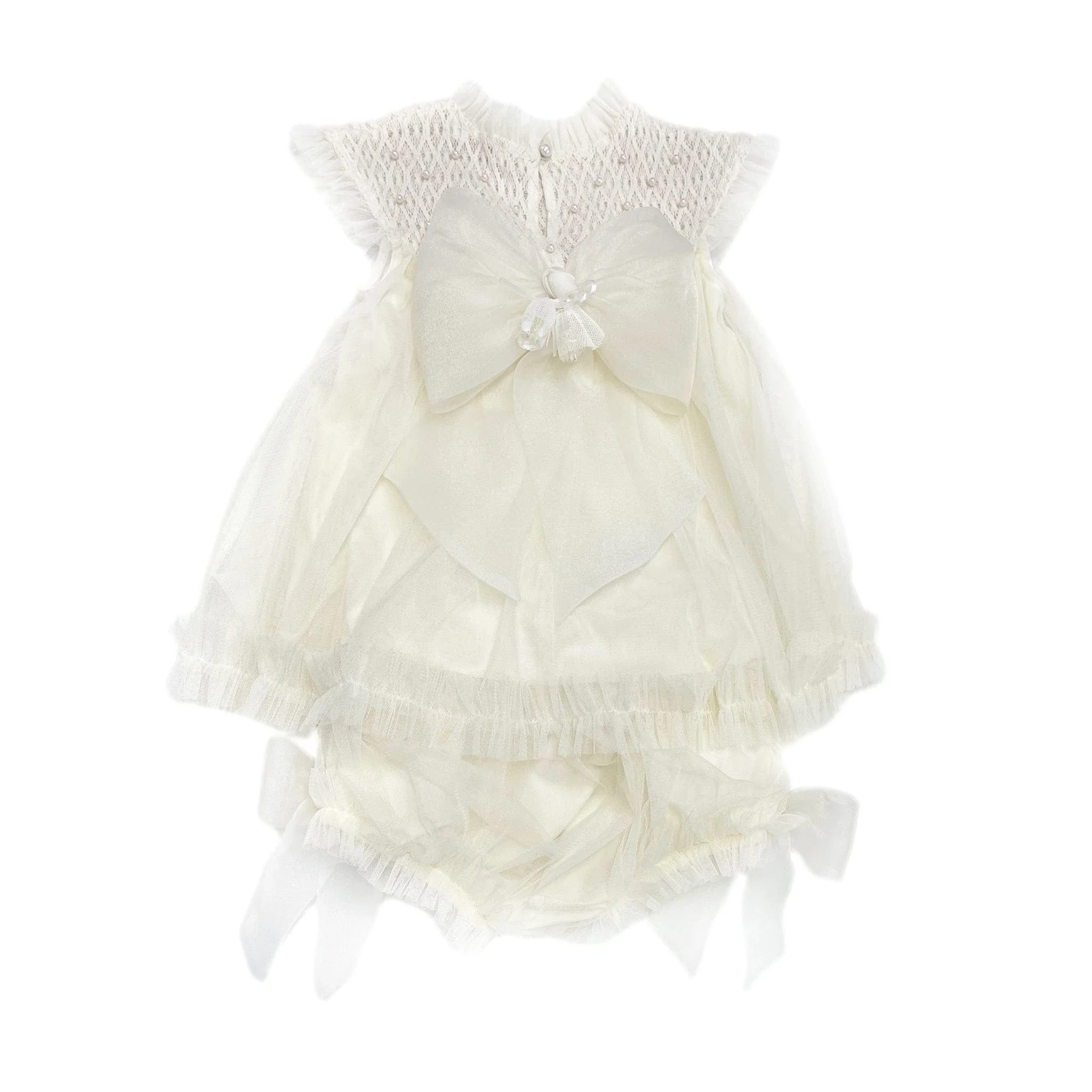 Bella Buttermilk Tulle Blouse and Bloomers Set - Image 2