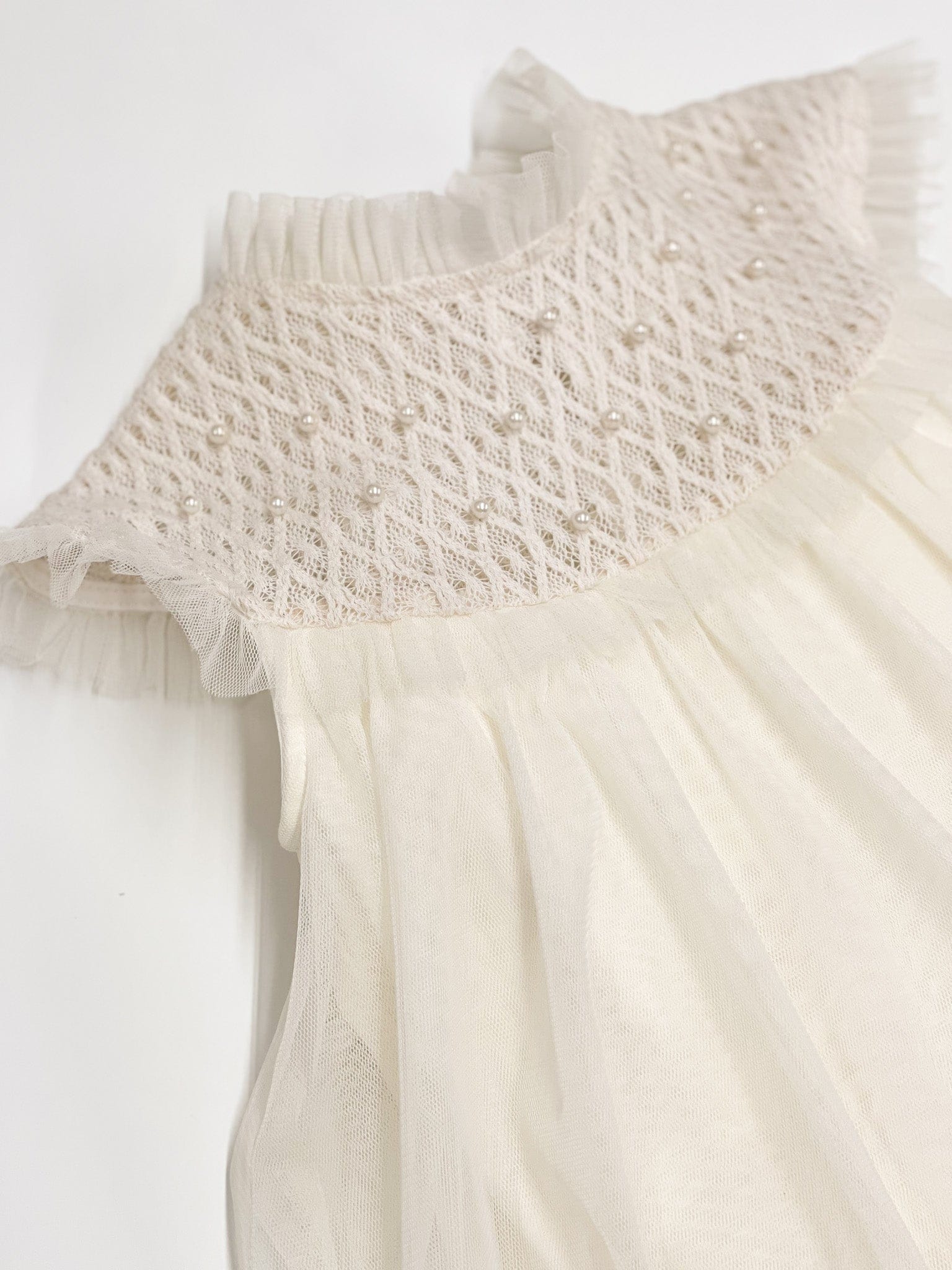 Bella Buttermilk Tulle Blouse and Bloomers Set - Image 3