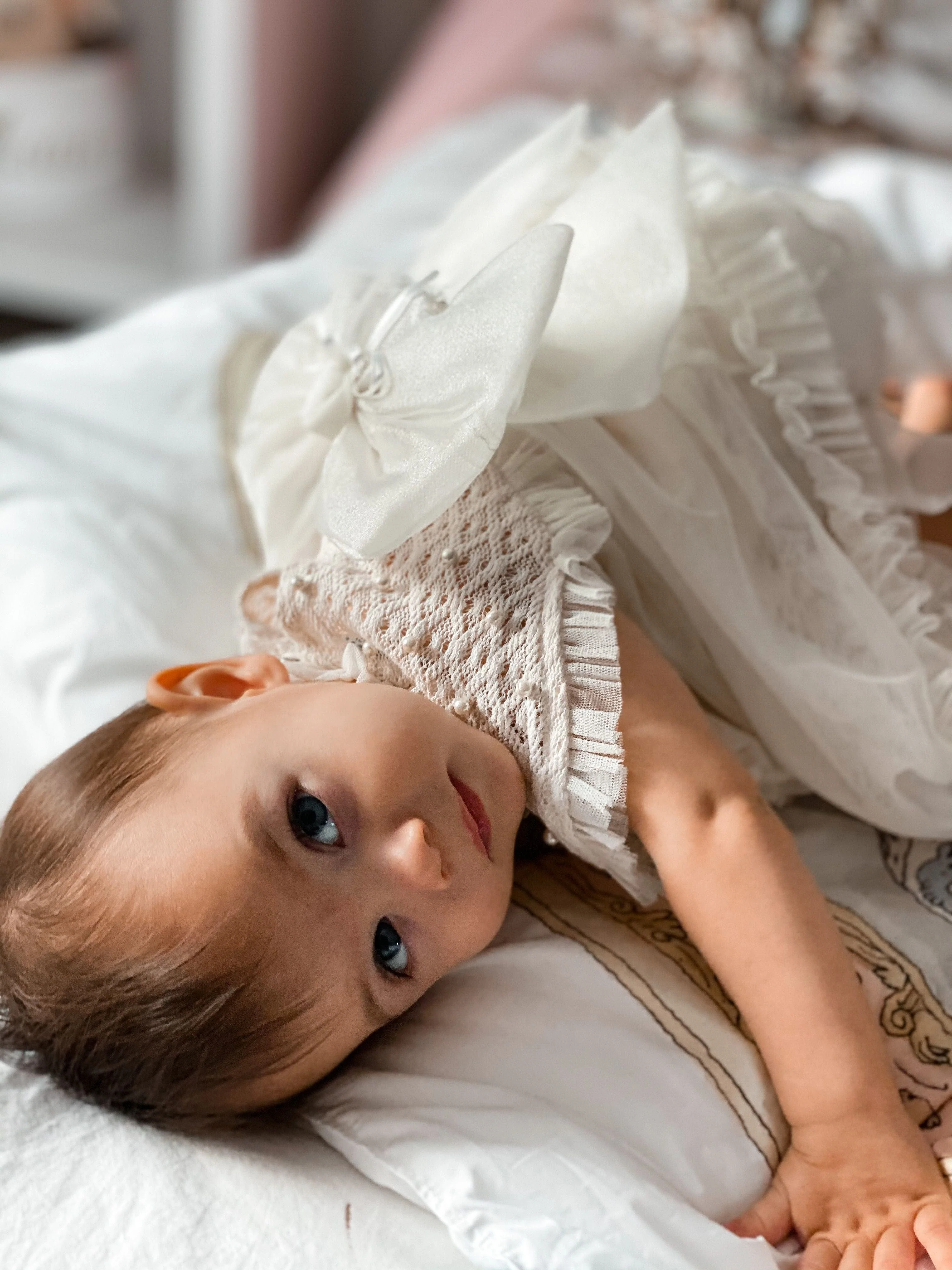 Bella Buttermilk Tulle Blouse and Bloomers Set - Image 7
