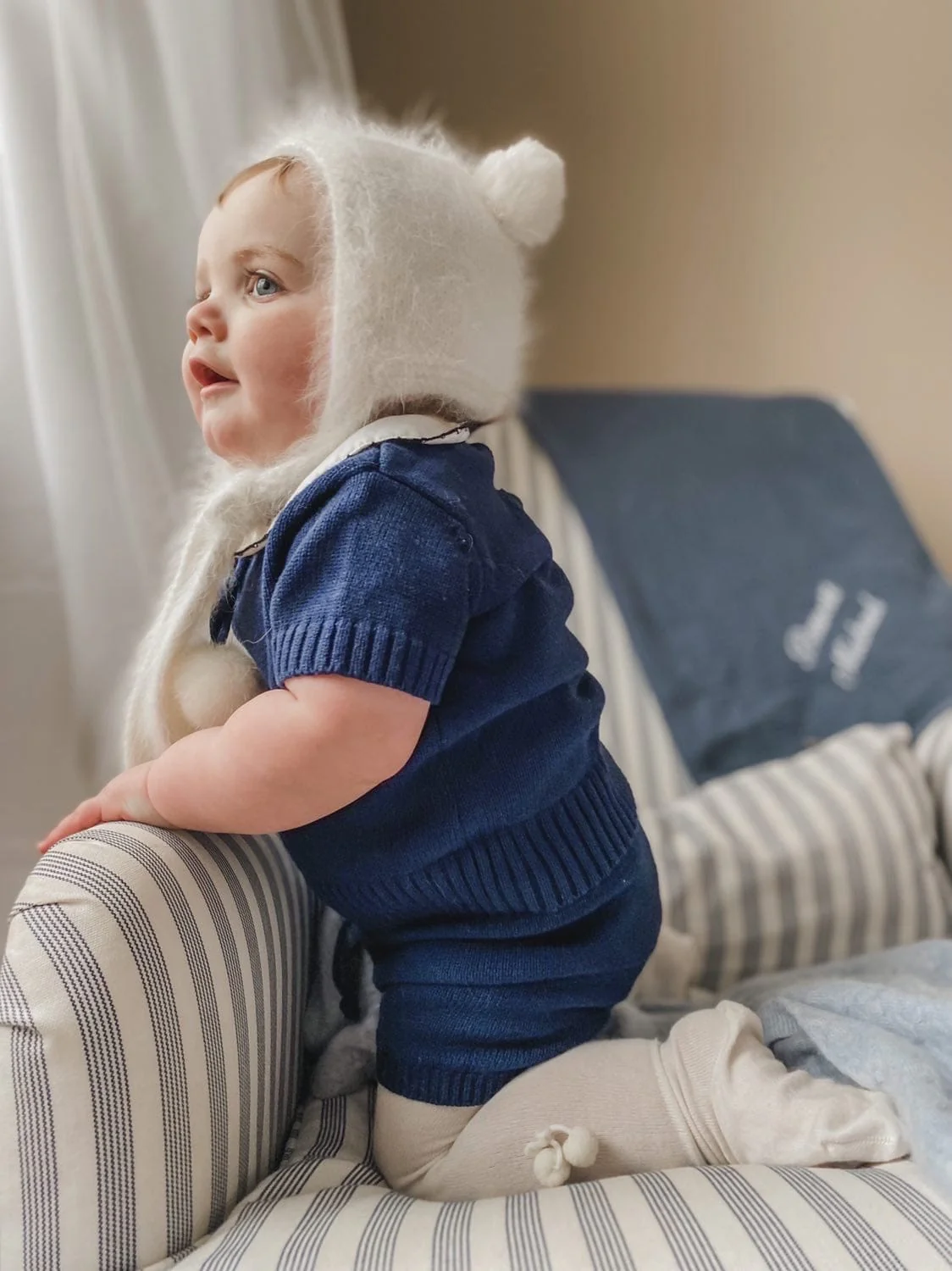 Billie Navy Knit Top and Shorts Set - Image 10