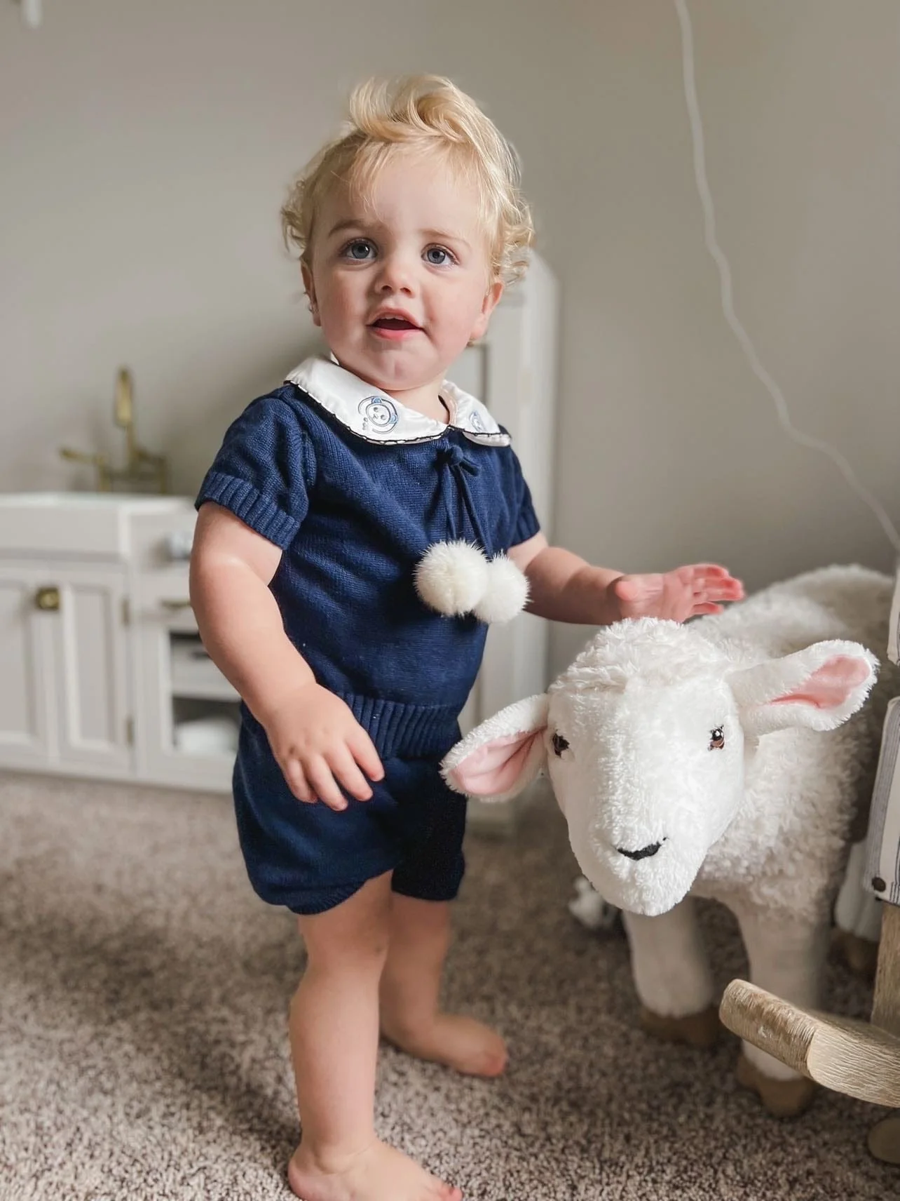 Billie Navy Knit Top and Shorts Set - Image 4