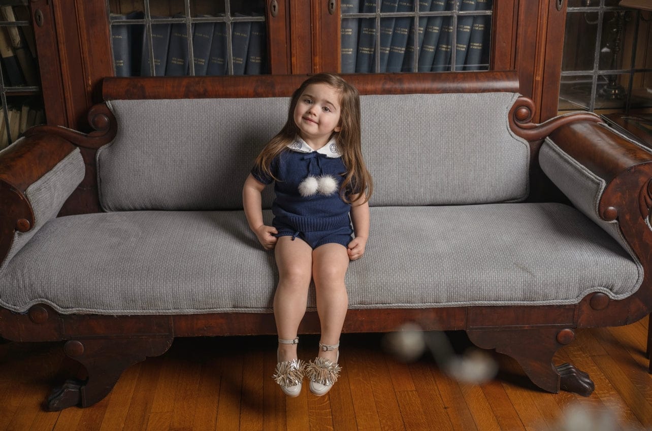 Billie Navy Knit Top and Shorts Set - Image 5