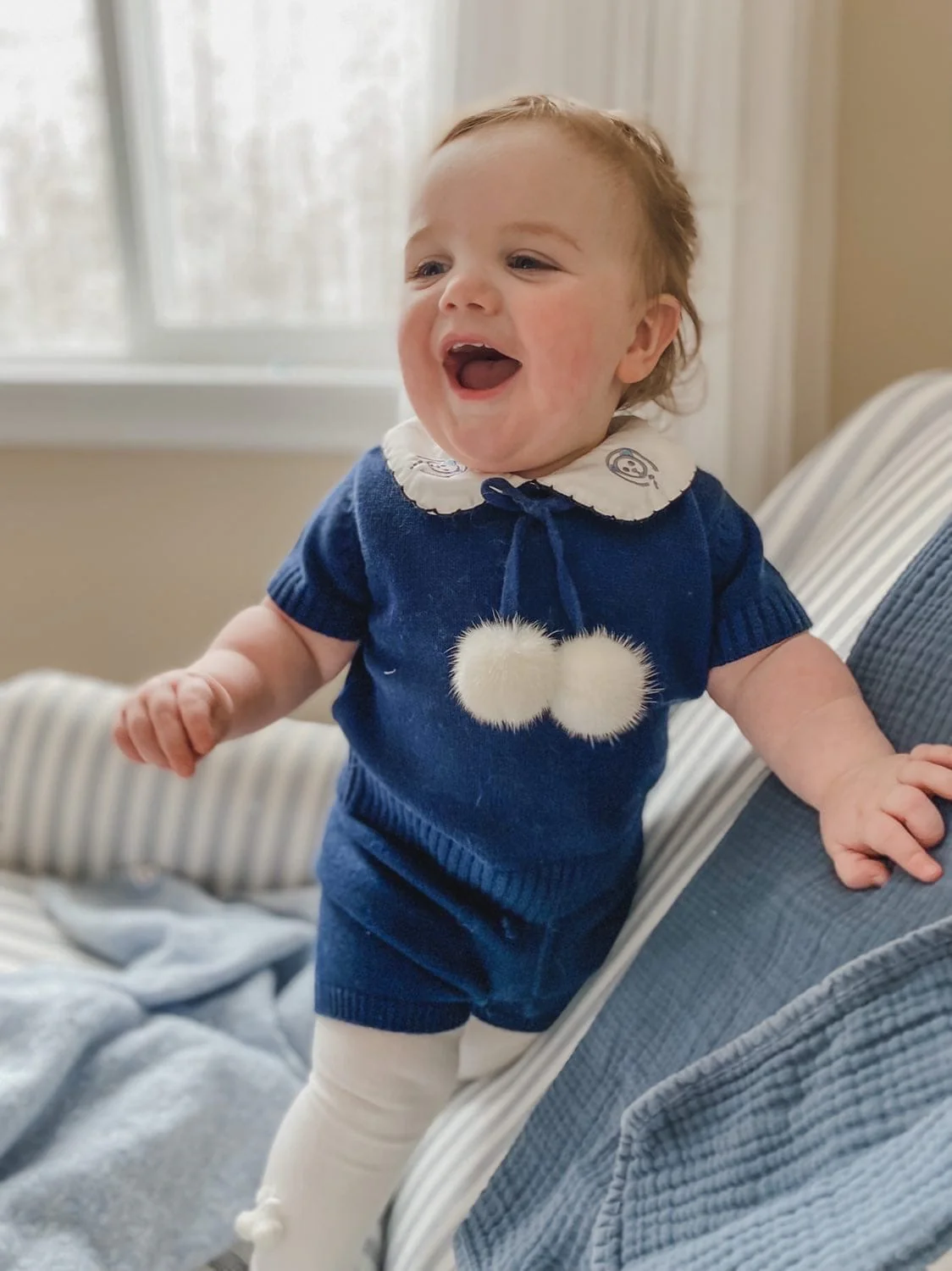 Billie Navy Knit Top and Shorts Set - Image 6