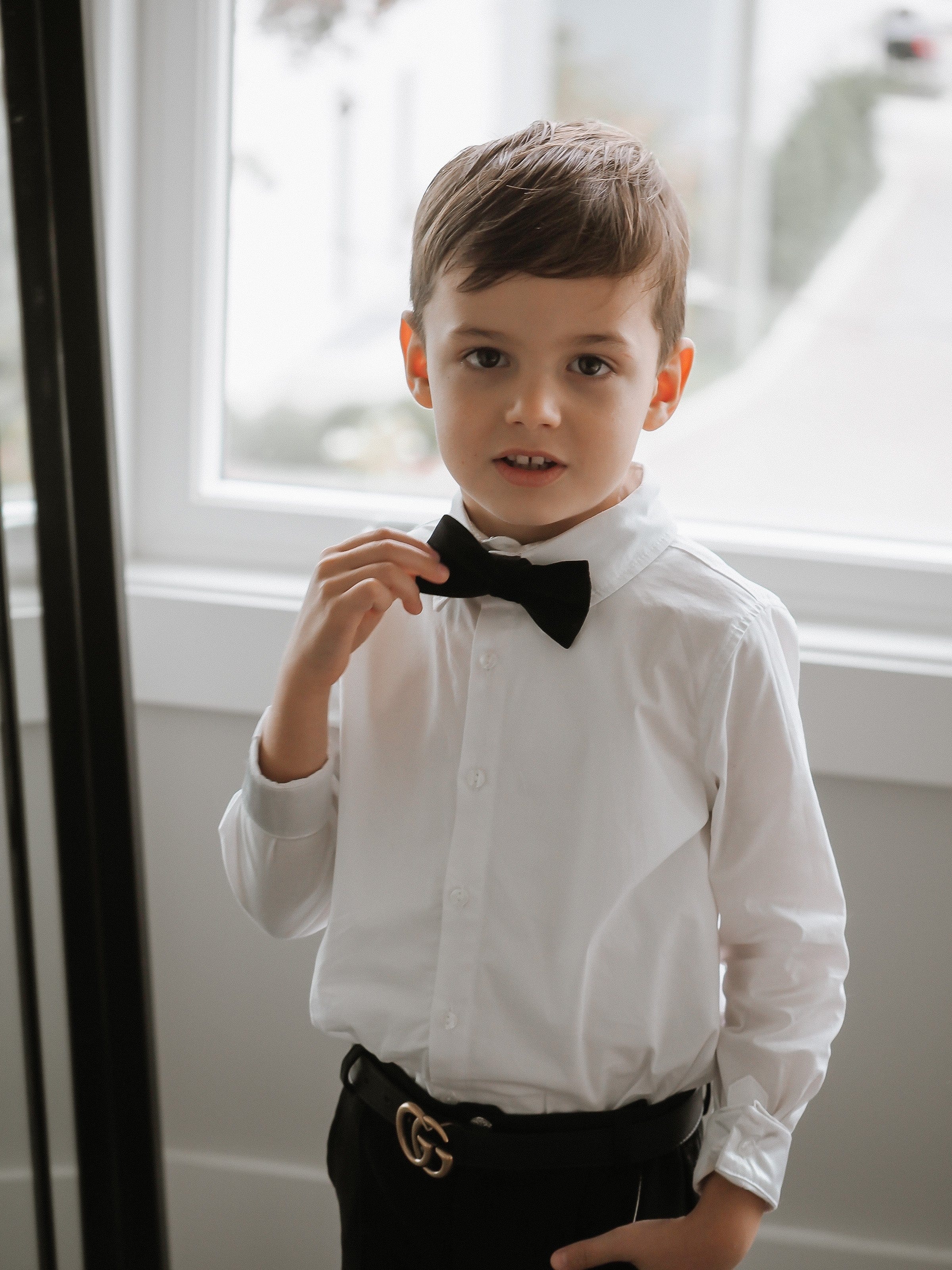 Black Velvet Bow Tie - Image 3