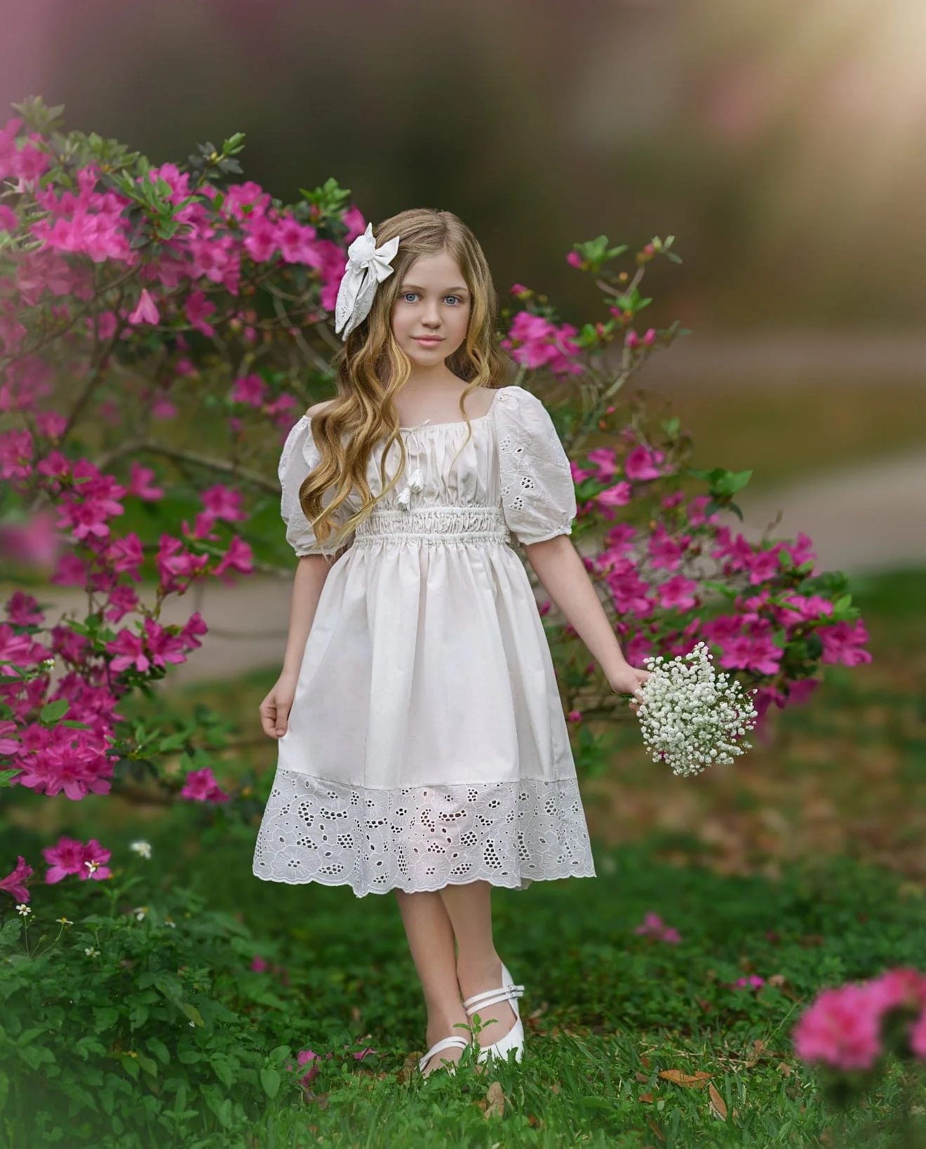 Blanca White Cotton Dress - Image 2
