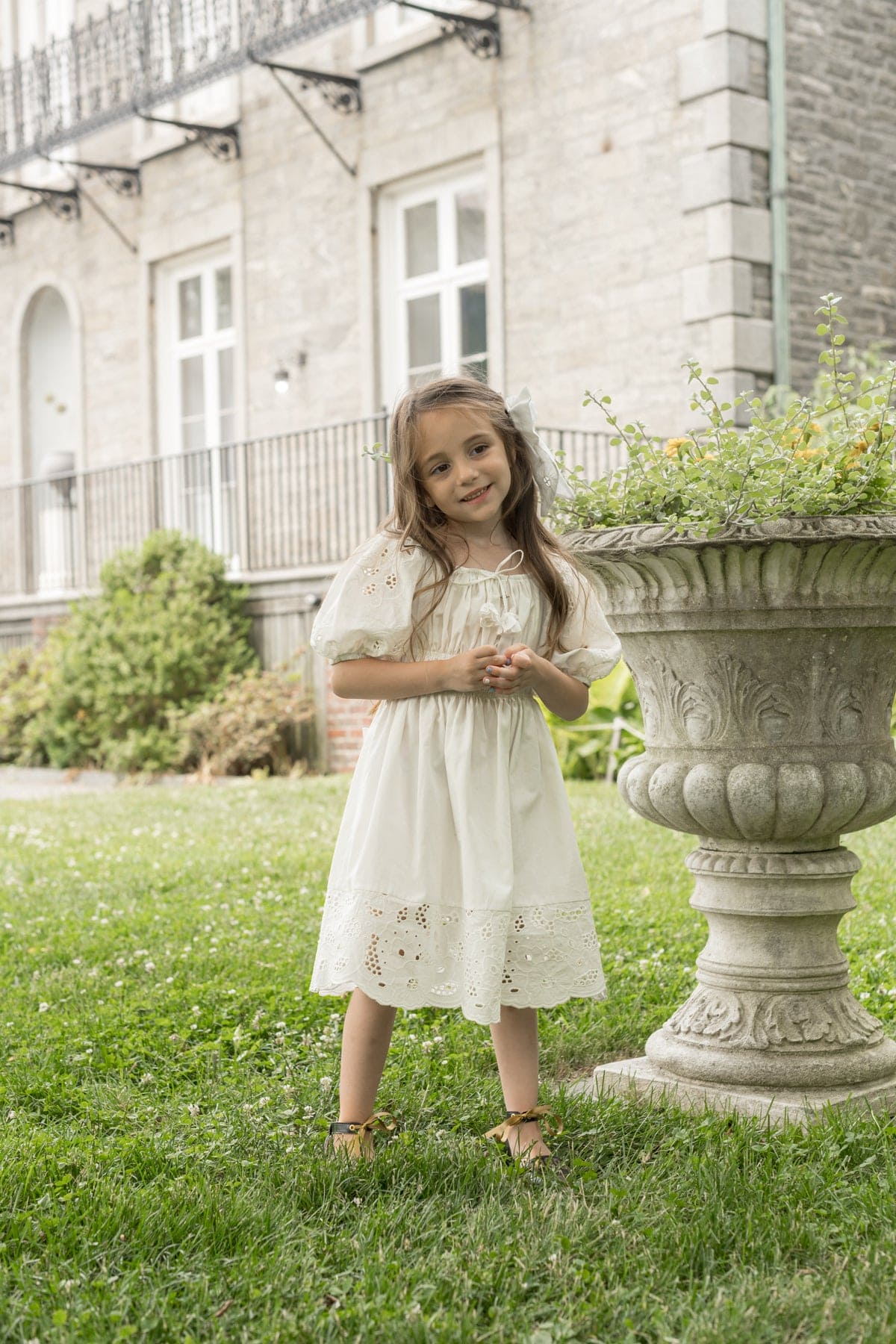 Blanca White Cotton Dress - Image 8