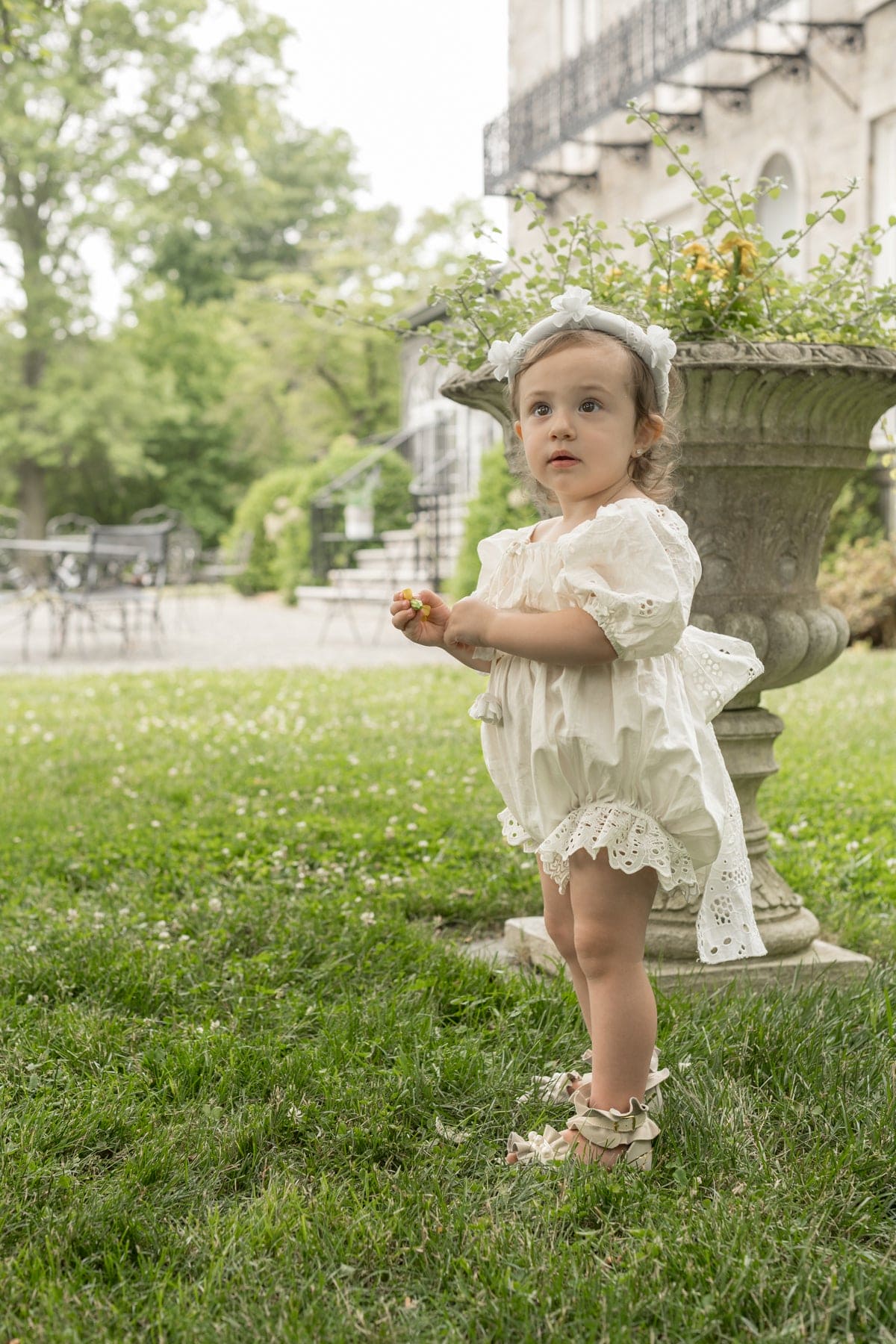 Blanca White Cotton Romper - Image 3