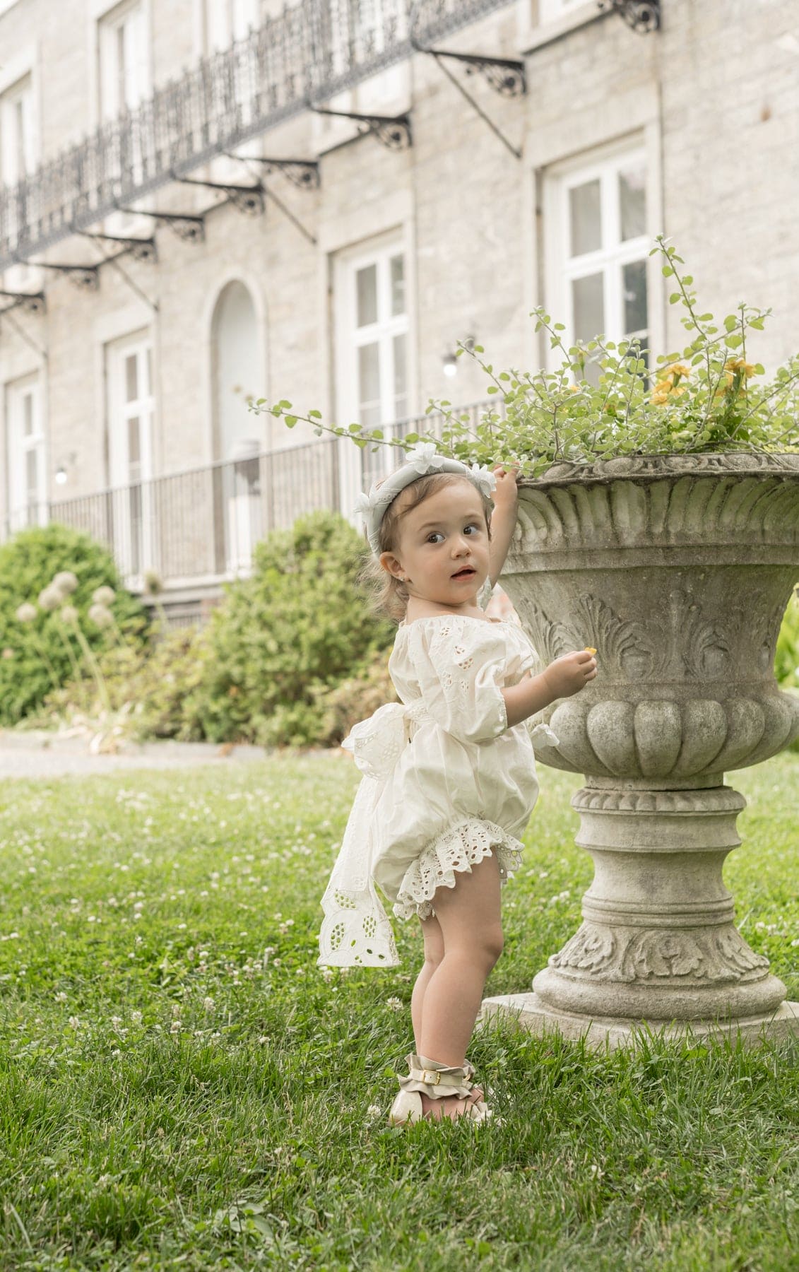 Blanca White Cotton Romper - Image 4