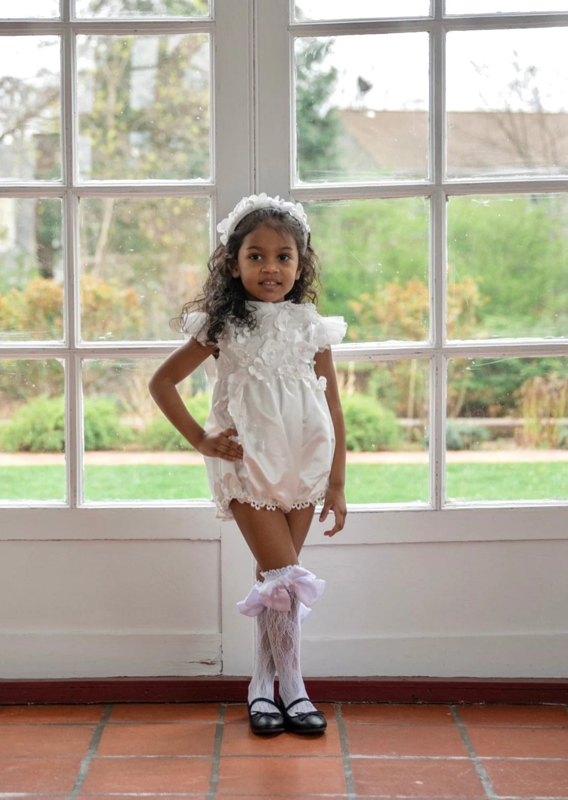 Butterfly White Satin Ceremony Romper - Image 10