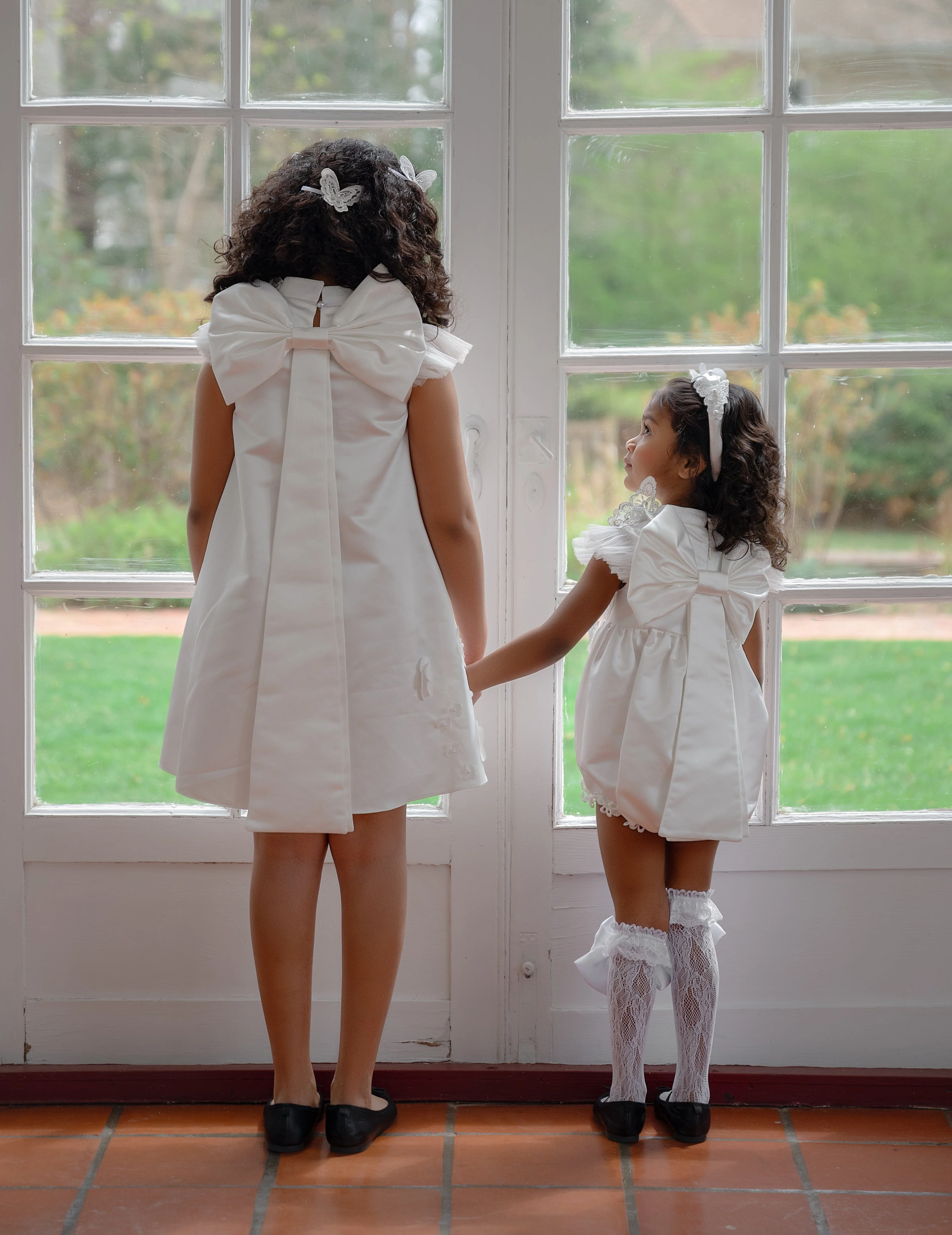 Butterfly White Satin Ceremony Romper - Image 12