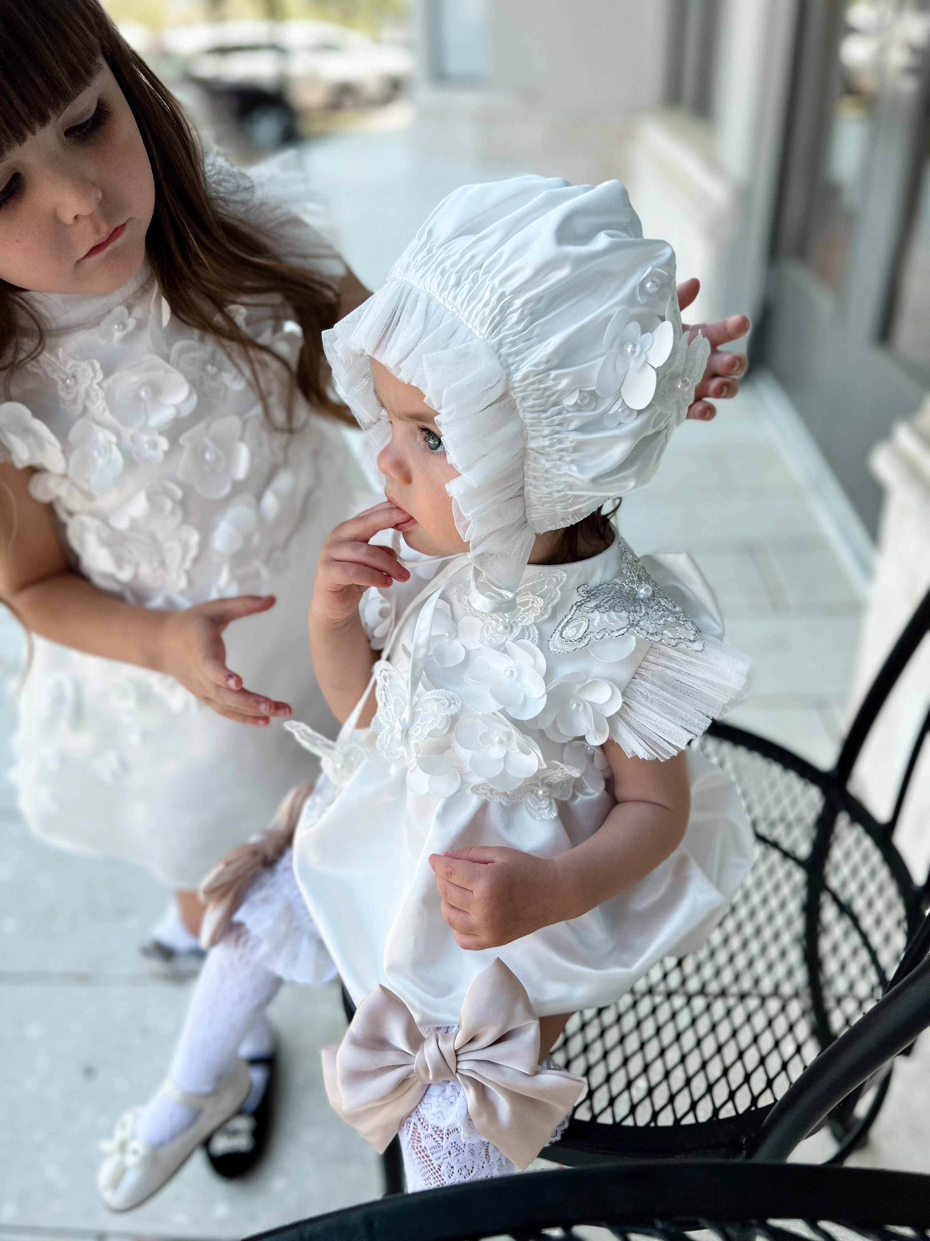 Butterfly White Satin Ceremony Romper - Image 13