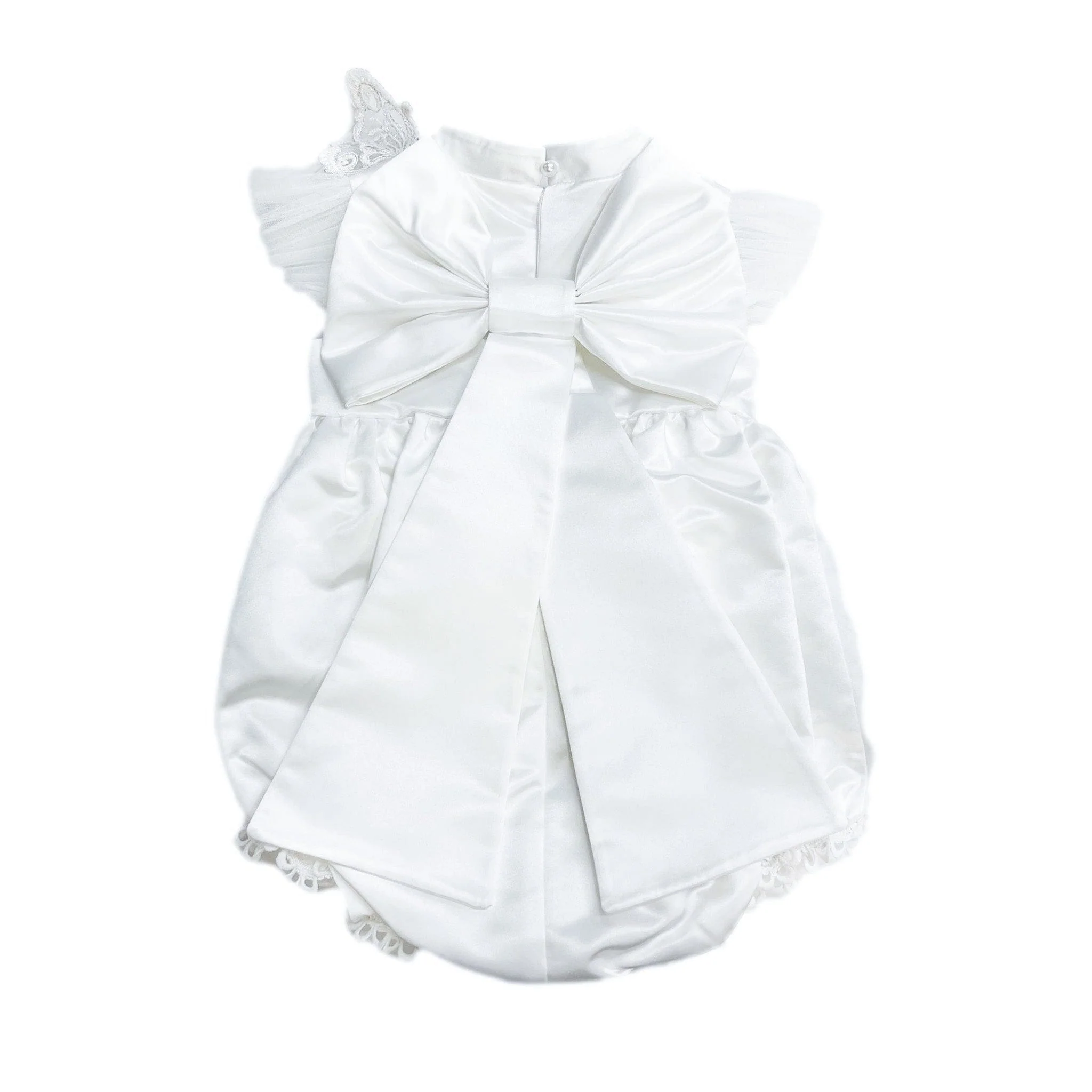 Butterfly White Satin Ceremony Romper - Image 2