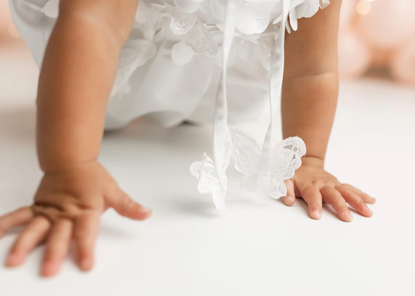 Butterfly White Satin Ceremony Romper - Image 5